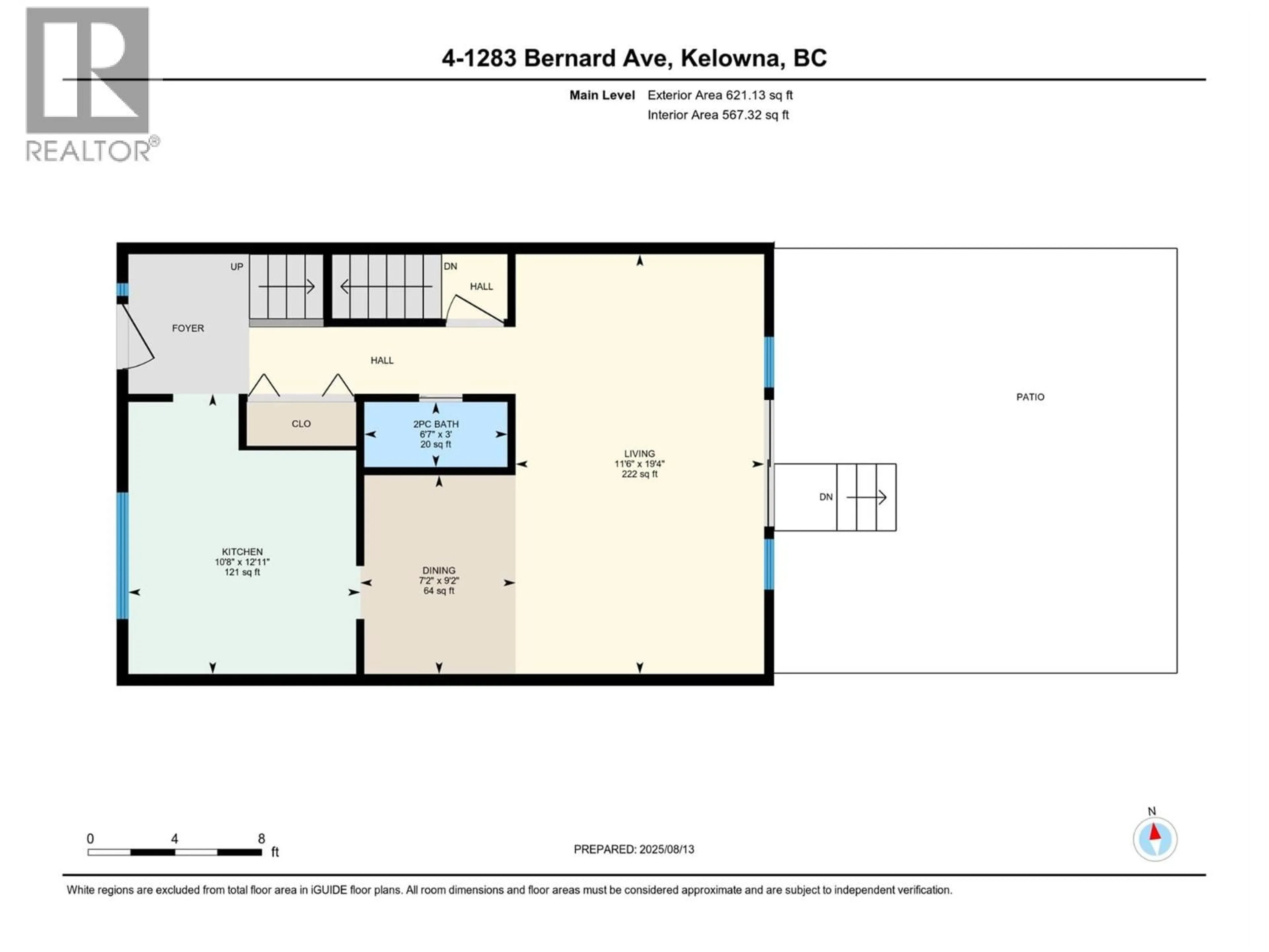 Floor plan for 4 - 1283 BERNARD AVENUE, Kelowna British Columbia V1Y6R3