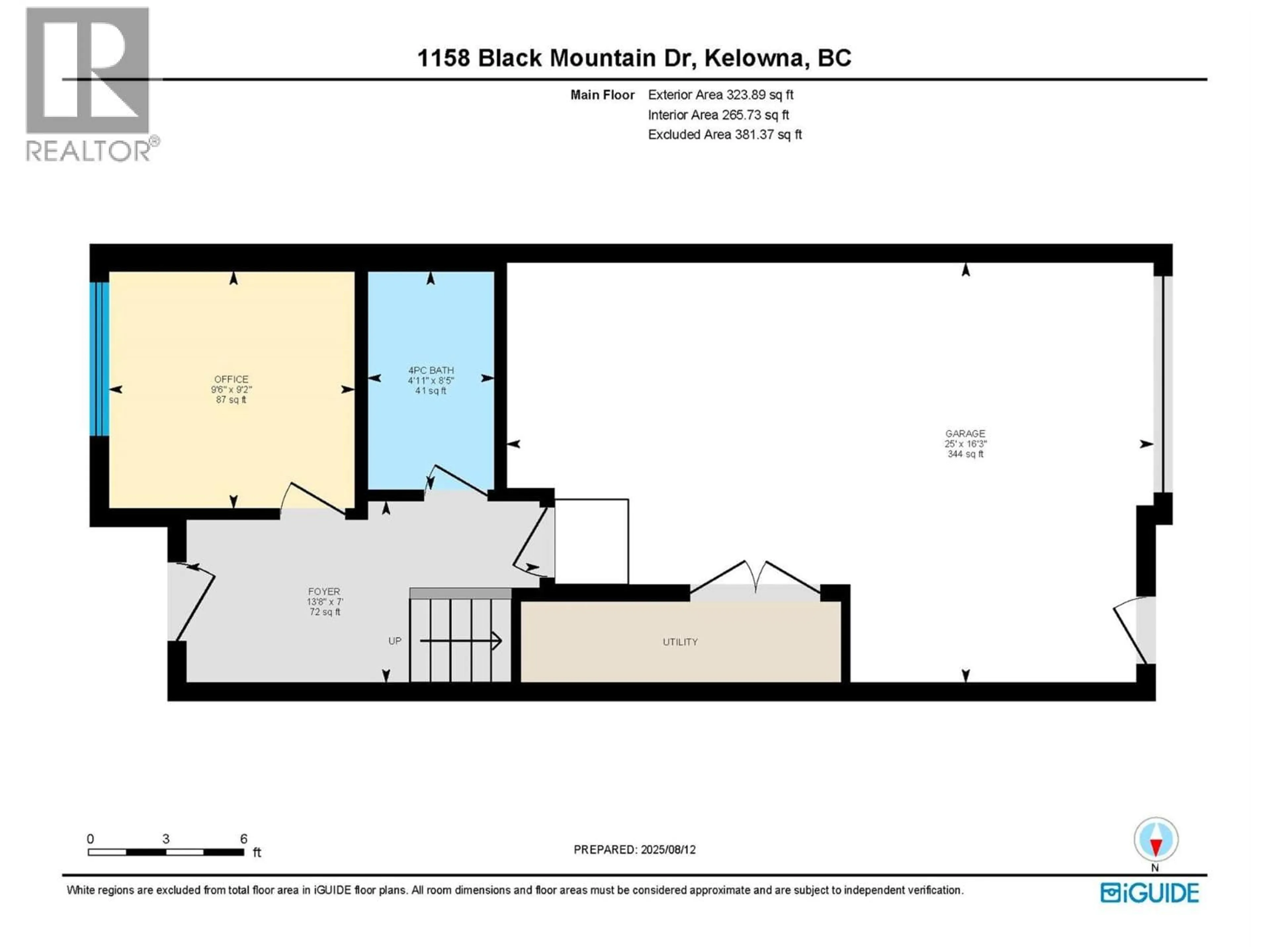 Floor plan for 1158 BLACK MOUNTAIN DRIVE, Kelowna British Columbia V1P0A7