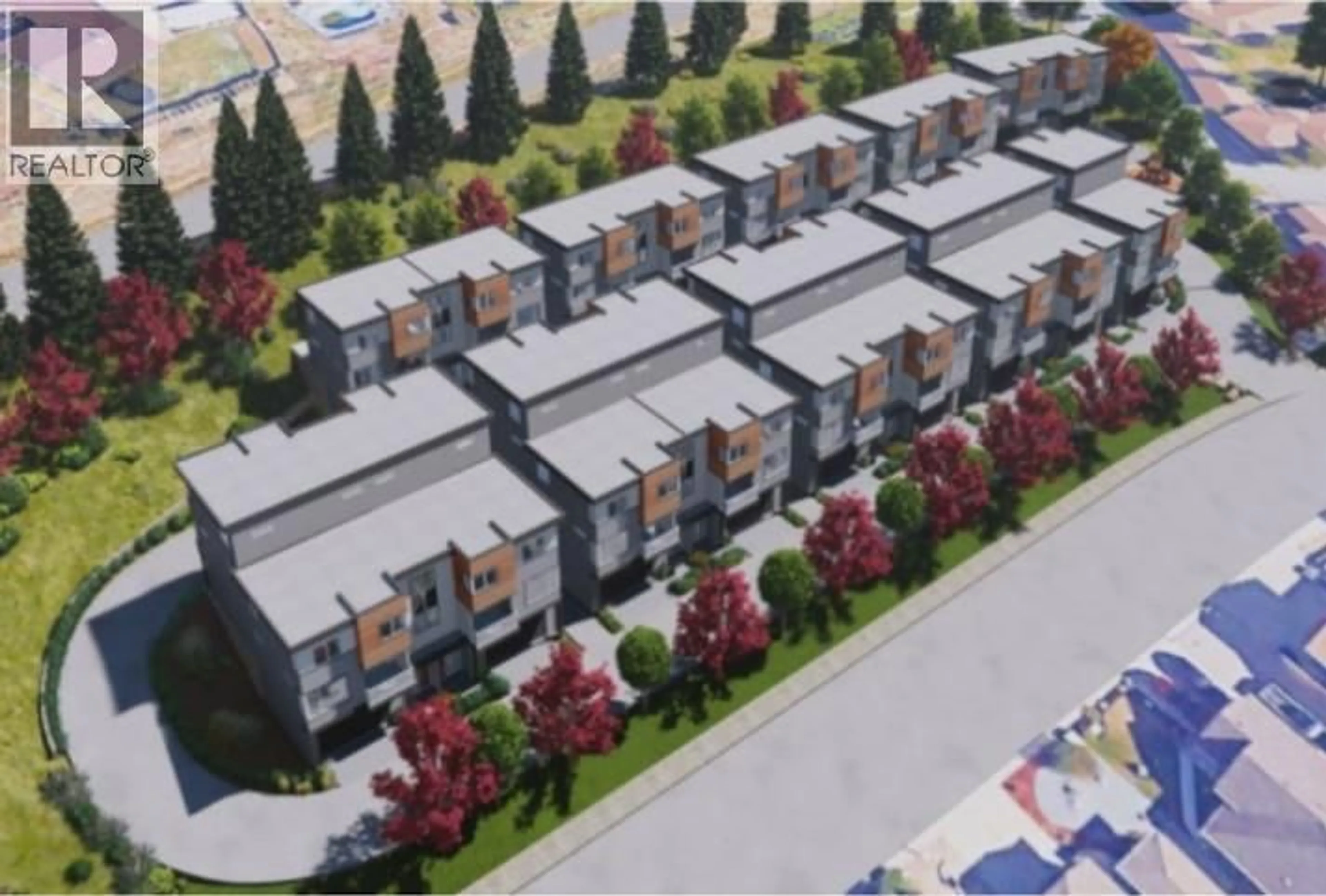 A pic from outside/outdoor area/front of a property/back of a property/a pic from drone, street for 4 - 5705 HERITAGE DRIVE, Vernon British Columbia V1H1B1