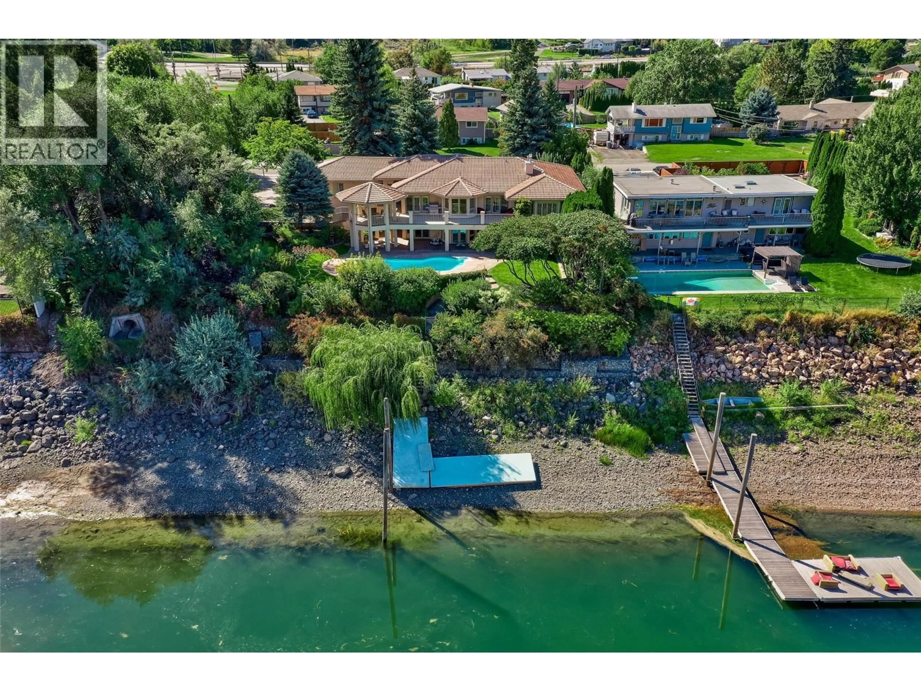 A pic from outside/outdoor area/front of a property/back of a property/a pic from drone, water/lake/river/ocean view for 6684 CHUKAR DRIVE, Kamloops British Columbia V2C4T7