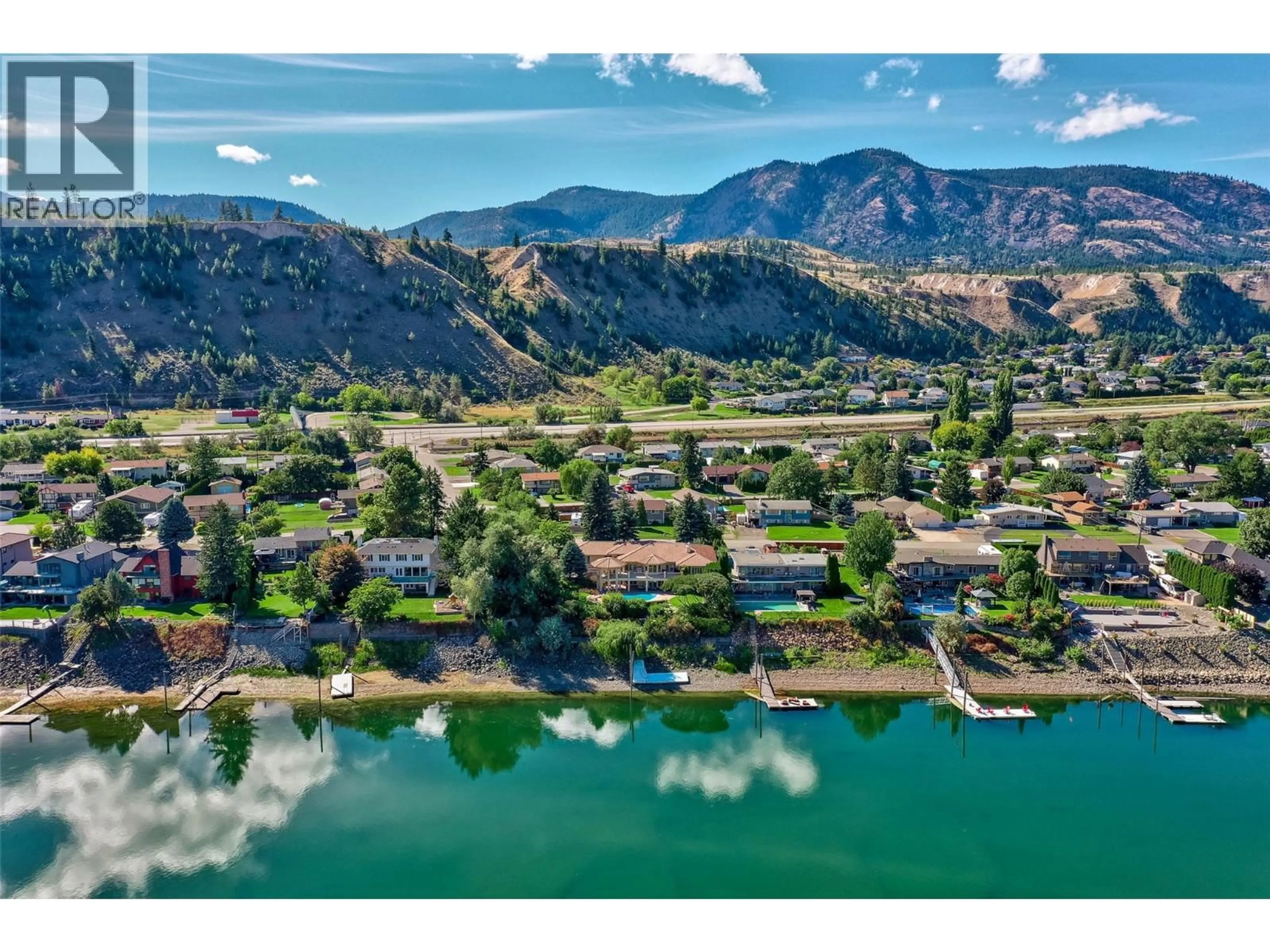 A pic from outside/outdoor area/front of a property/back of a property/a pic from drone, water/lake/river/ocean view for 6684 CHUKAR DRIVE, Kamloops British Columbia V2C4T7