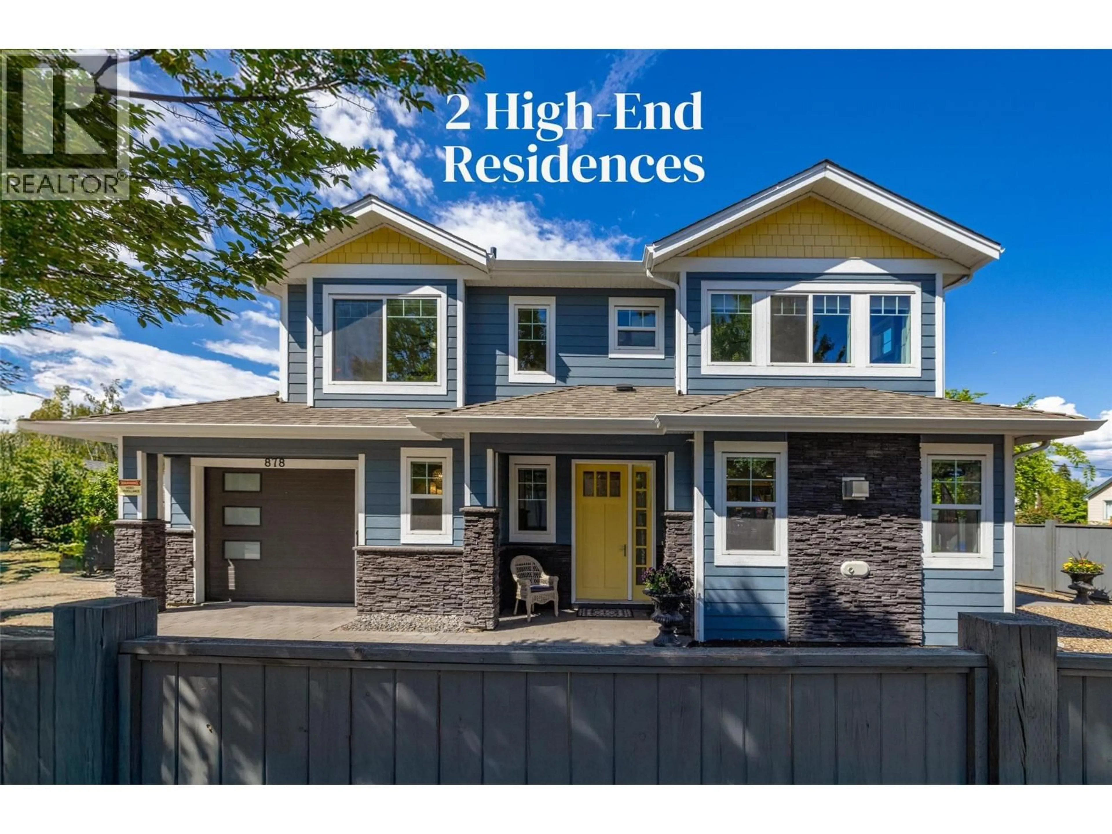 Home with vinyl exterior material, street for 878 STOCKWELL AVENUE, Kelowna British Columbia V1Y6V9
