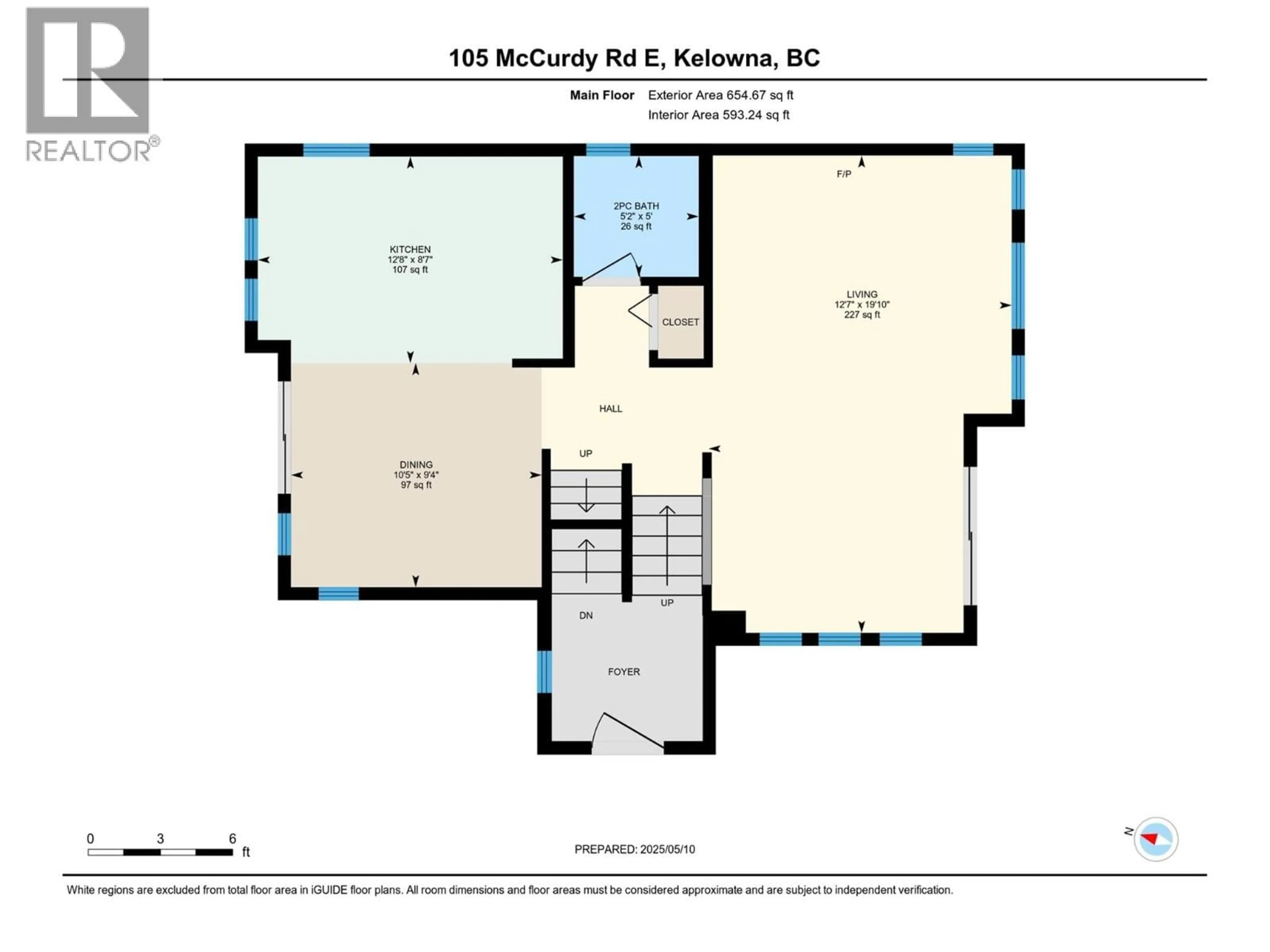 Floor plan for 105 MCCURDY ROAD EAST, Kelowna British Columbia V1X2P7