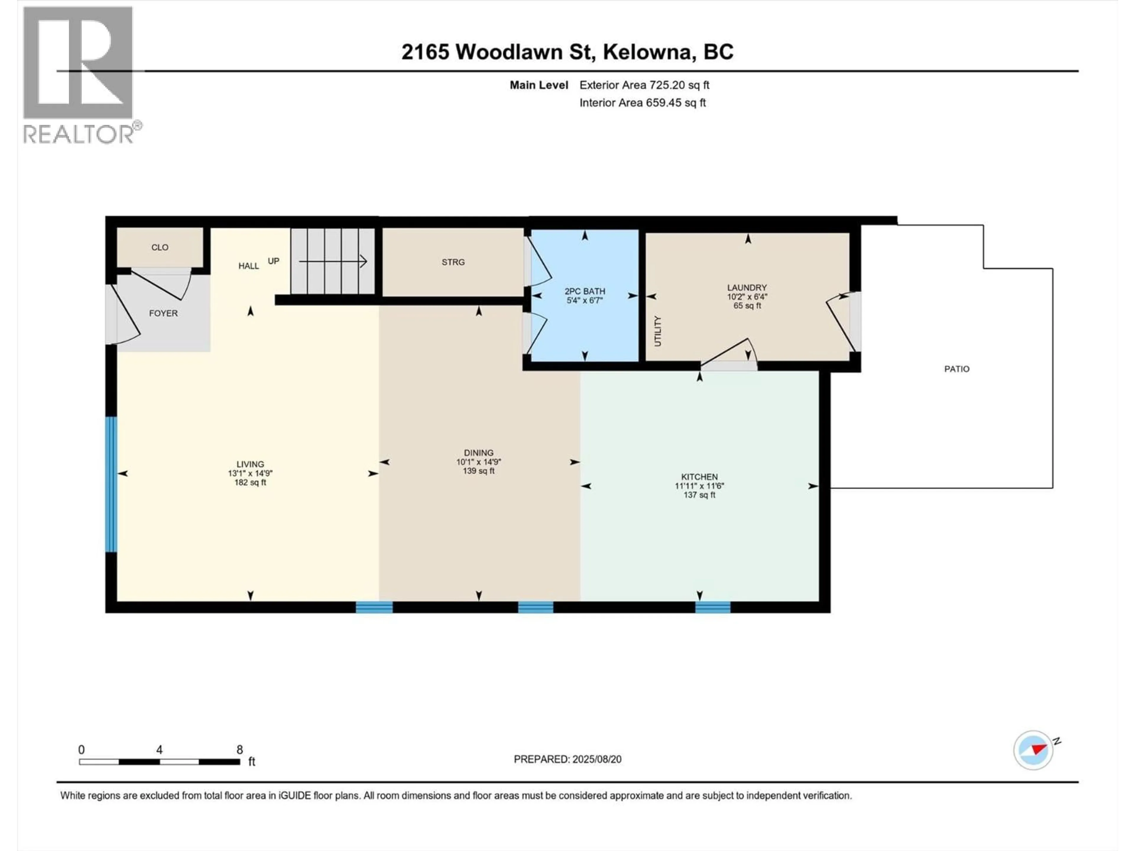 Floor plan for 2165 WOODLAWN STREET, Kelowna British Columbia V1Y2T1