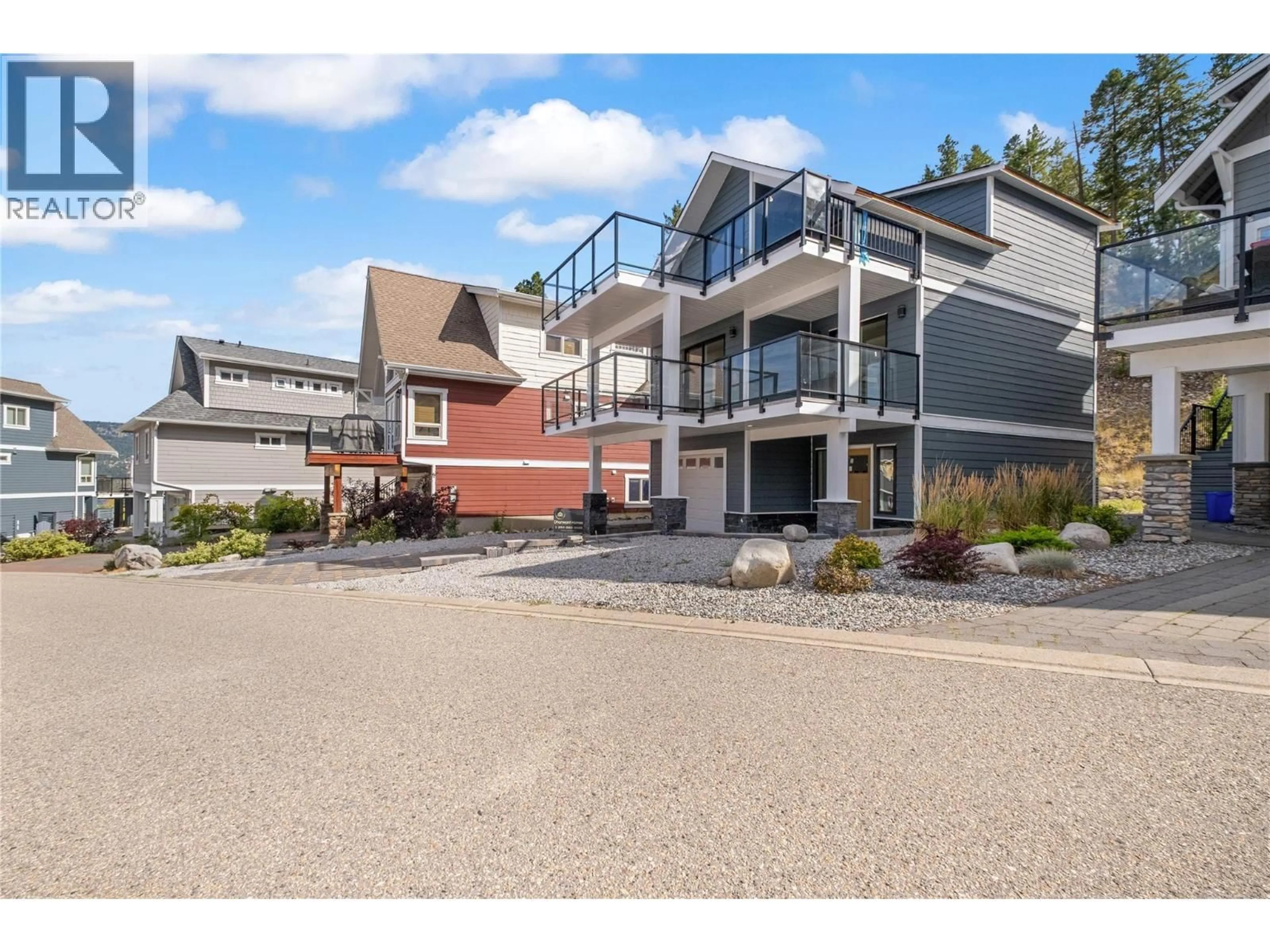 A pic from outside/outdoor area/front of a property/back of a property/a pic from drone, unknown for 6736 MARBELLA LOOP, Kelowna British Columbia V0E1S0