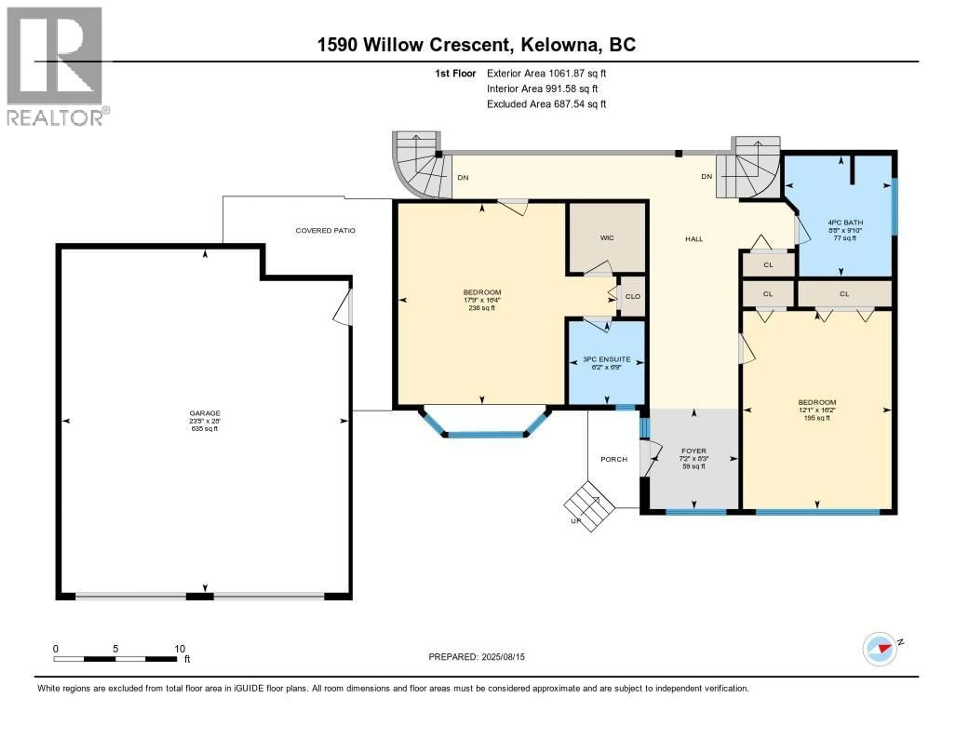 Floor plan for 1590 WILLOW CRESCENT, Kelowna British Columbia V1Y4K3