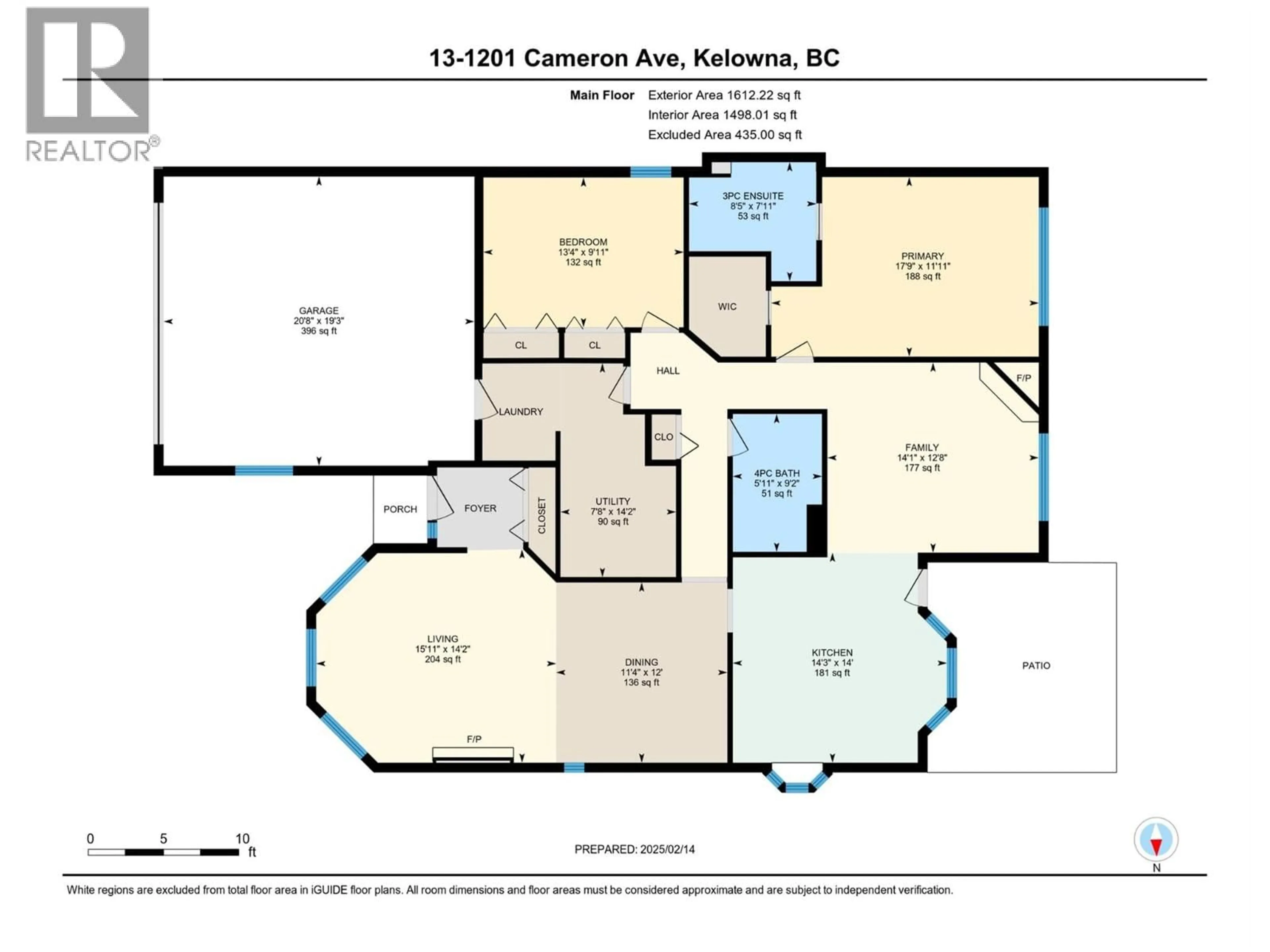 Floor plan for 13 - 1201 CAMERON AVENUE, Kelowna British Columbia V1Y9H1