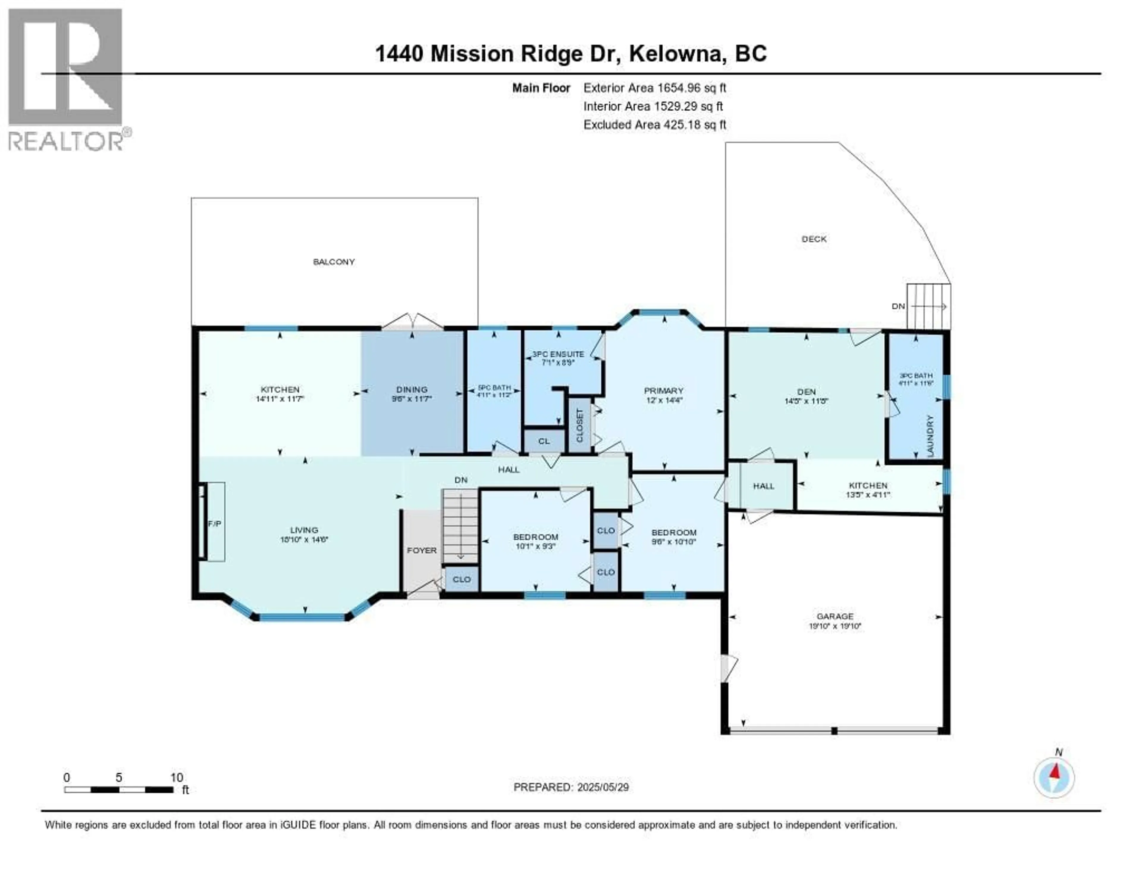 Floor plan for 1440 MISSION RIDGE DRIVE, Kelowna British Columbia V1W3B1
