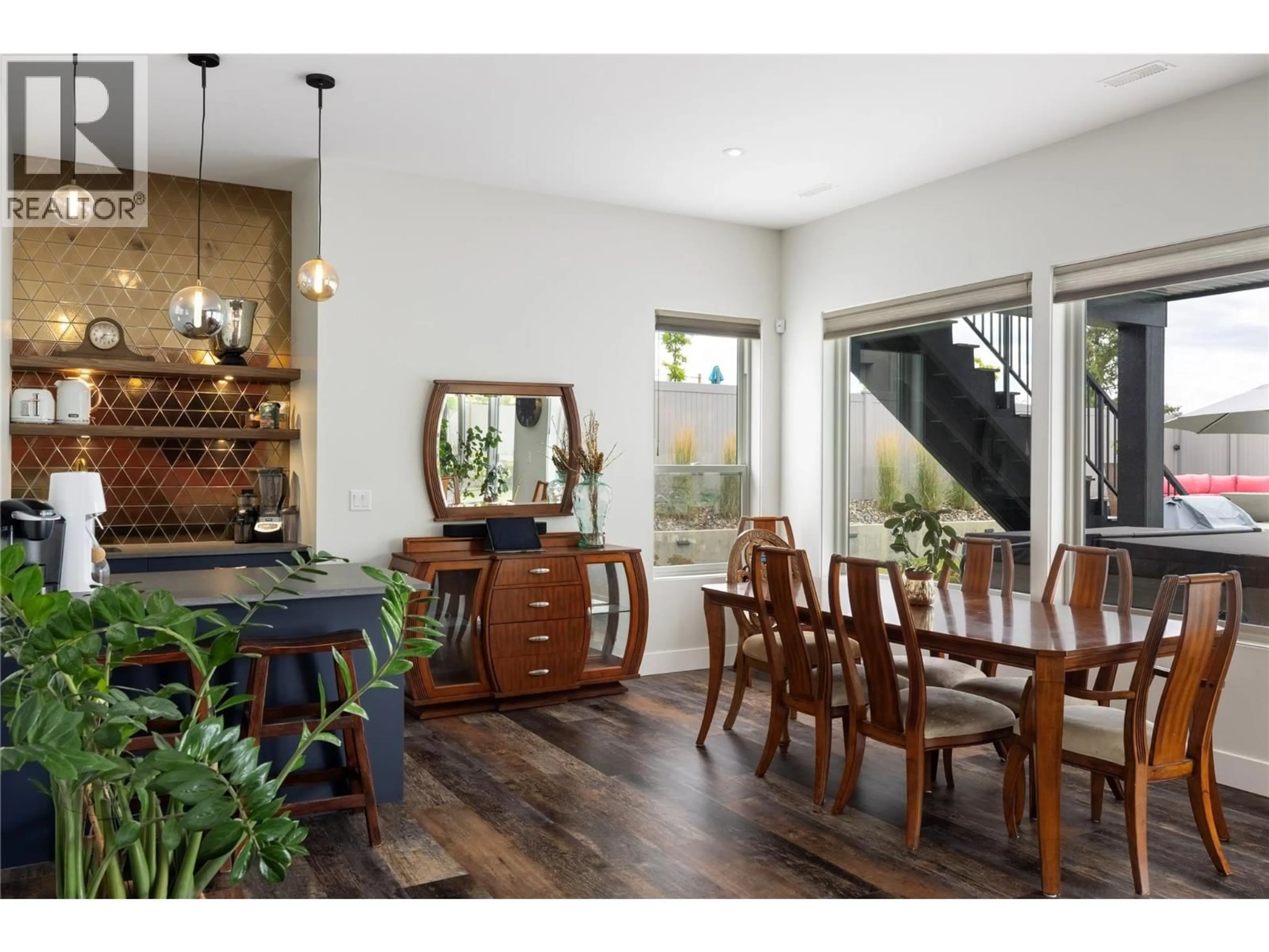 Dining room, wood/laminate floor for 640 MT. IDA CRESCENT, Coldstream British Columbia V1B4G3