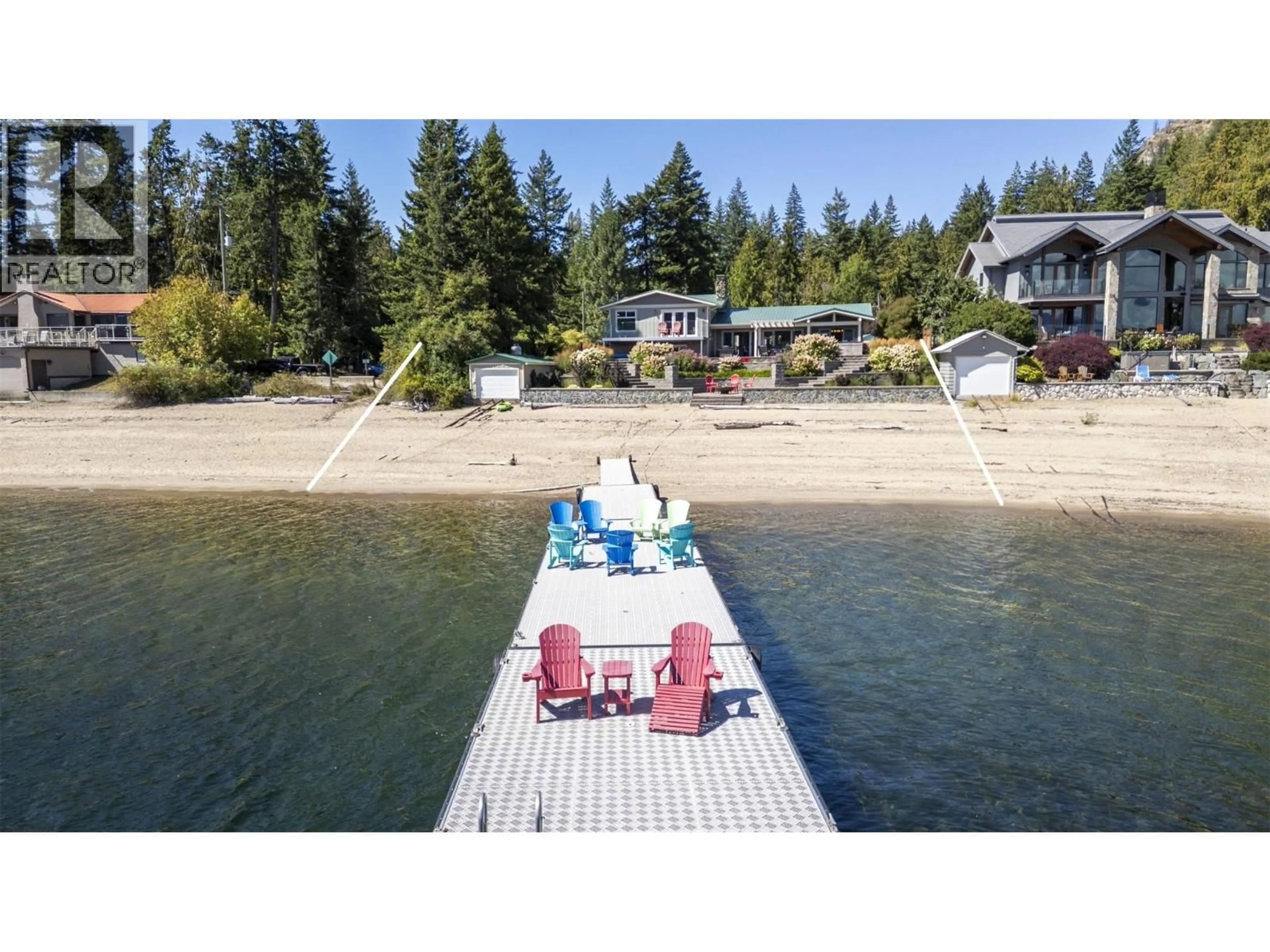 A pic from outside/outdoor area/front of a property/back of a property/a pic from drone, water/lake/river/ocean view for 4243 SARATOGA ROAD, Scotch Creek British Columbia V0E1M5