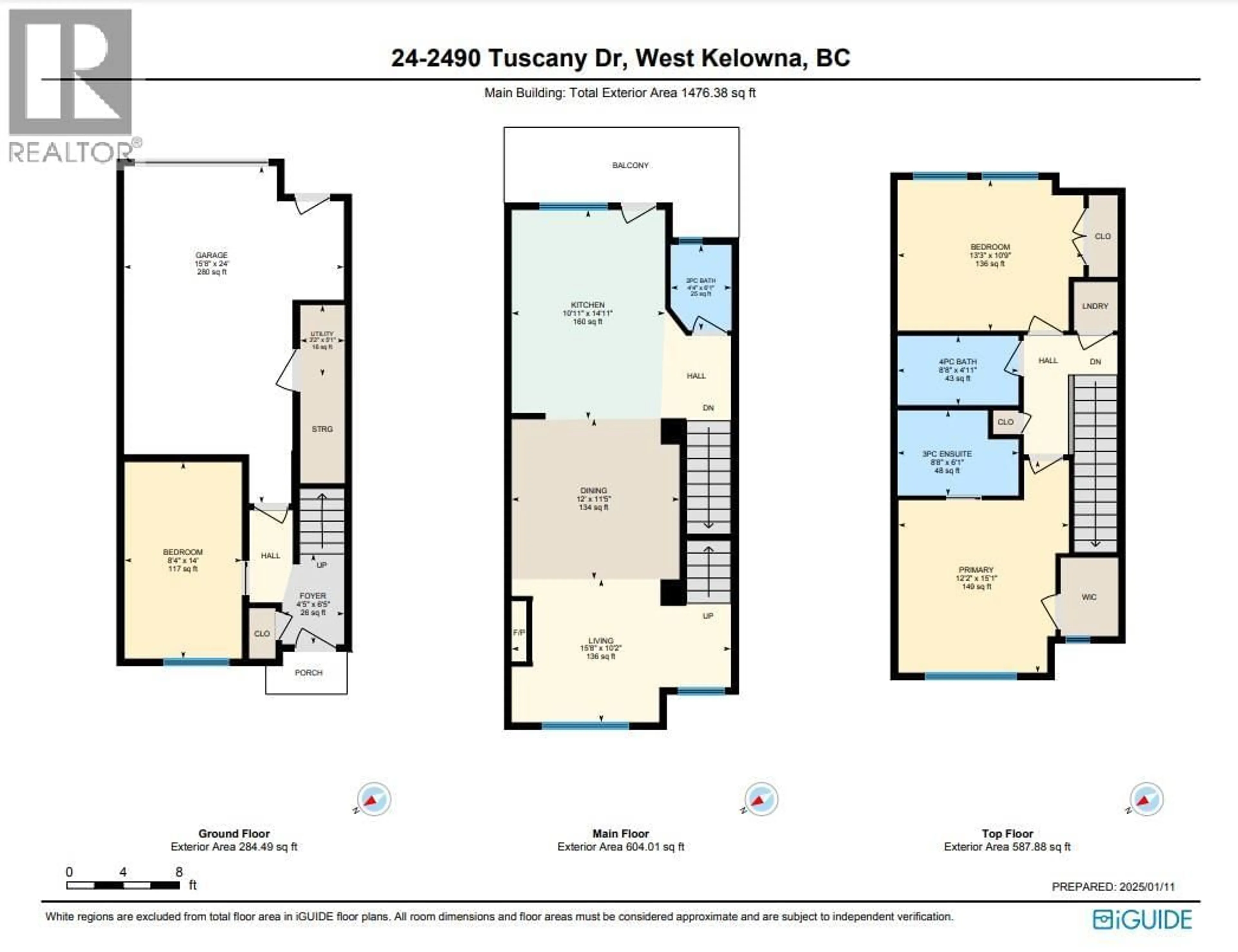 Floor plan for 24 - 2490 TUSCANY DRIVE, West Kelowna British Columbia V4T3M4