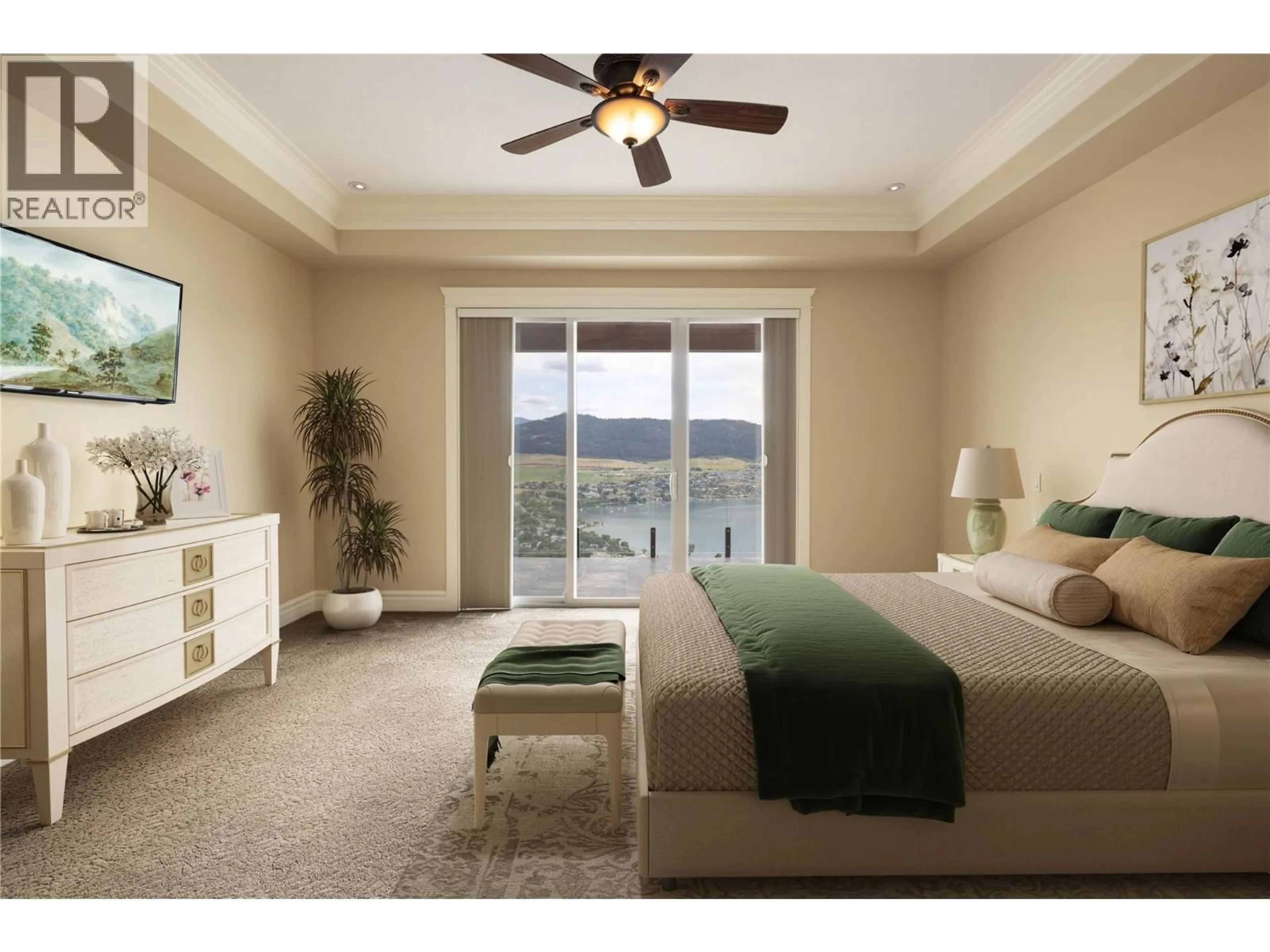 Bedroom with bed, unknown for 108 VINEYARD WAY, Vernon British Columbia V1H1Z7