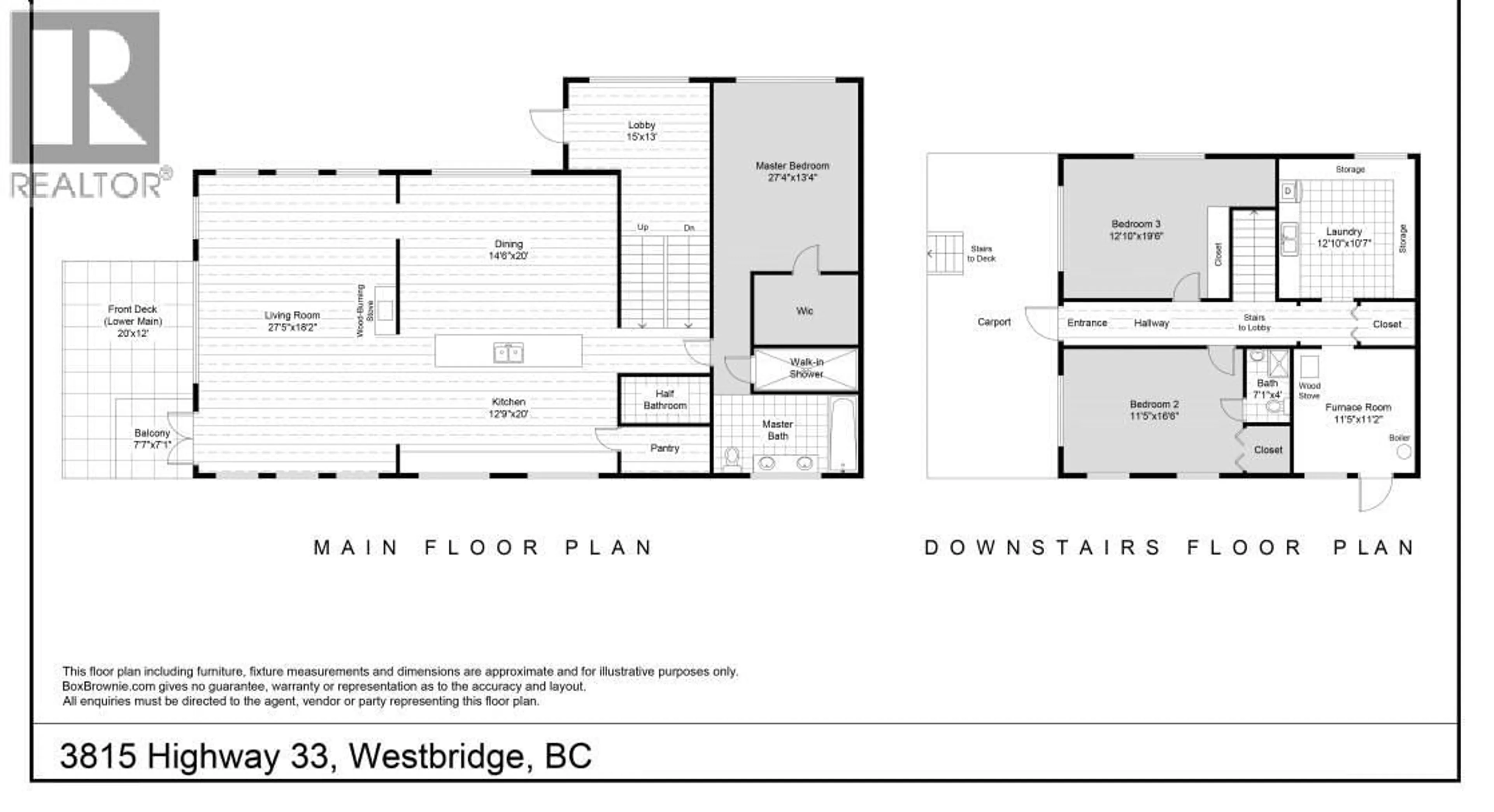 Floor plan for 3815 33 HIGHWAY, Westbridge British Columbia V0H1Y0