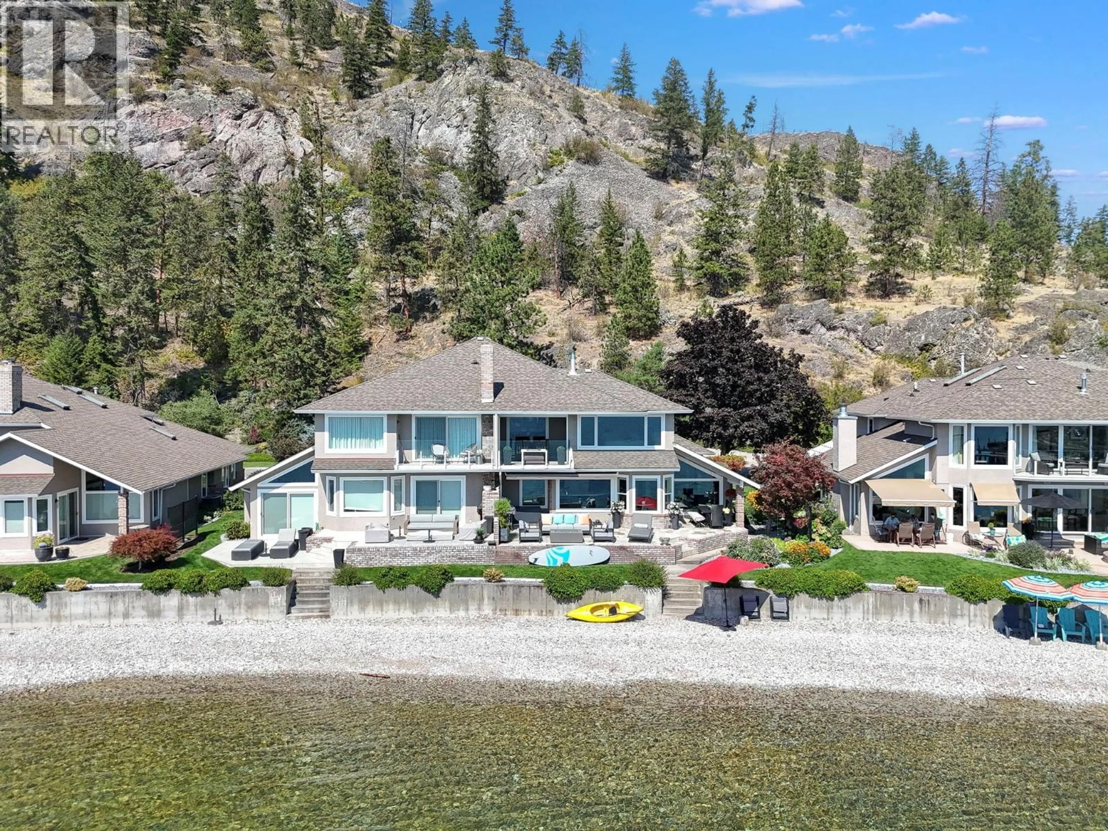 A pic from outside/outdoor area/front of a property/back of a property/a pic from drone, water/lake/river/ocean view for 3 - 2589 WHITWORTH ROAD, West Kelowna British Columbia V4T2K5