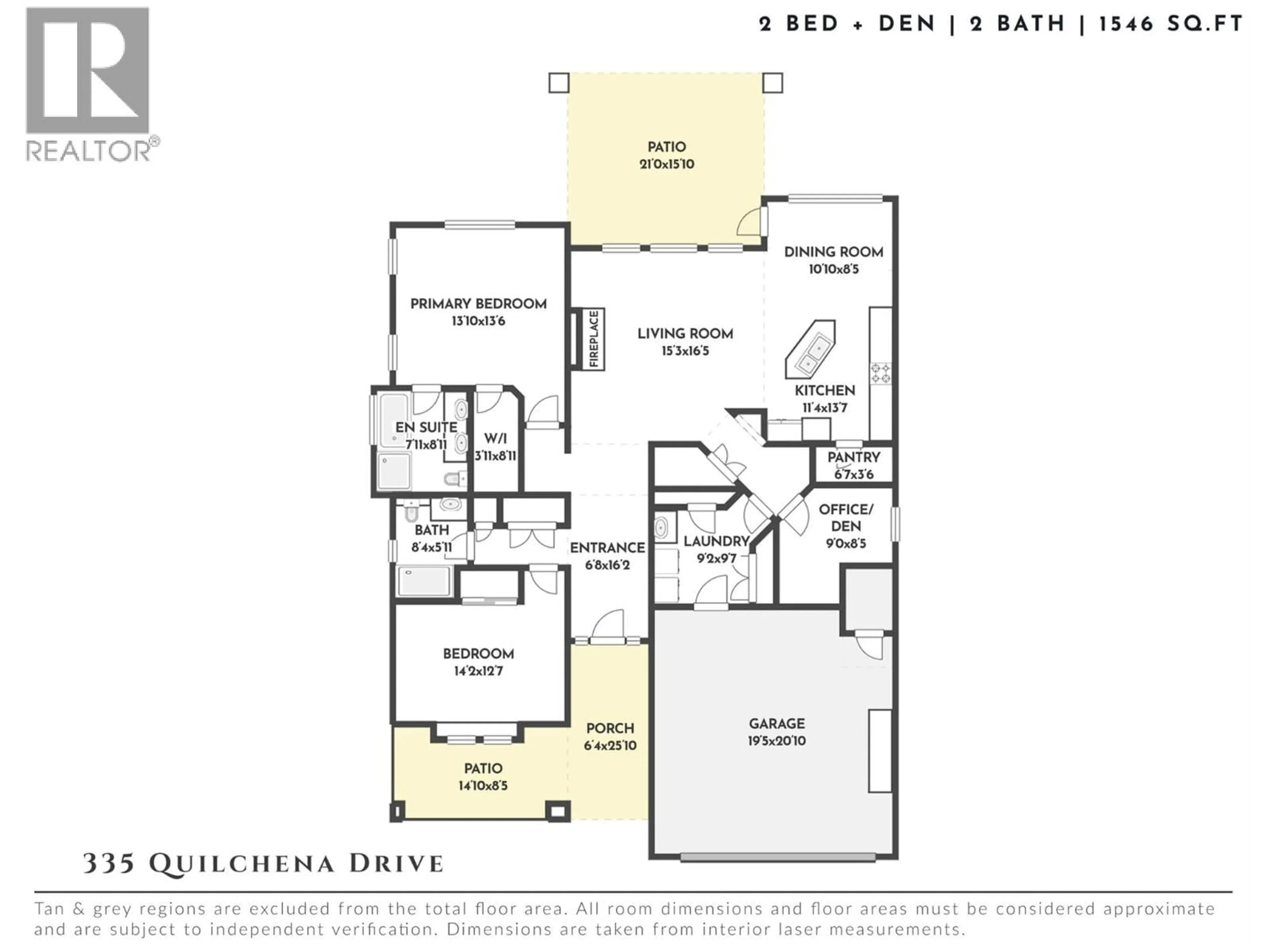 Floor plan for 335 QUILCHENA DRIVE, Kelowna British Columbia V1W4Y9