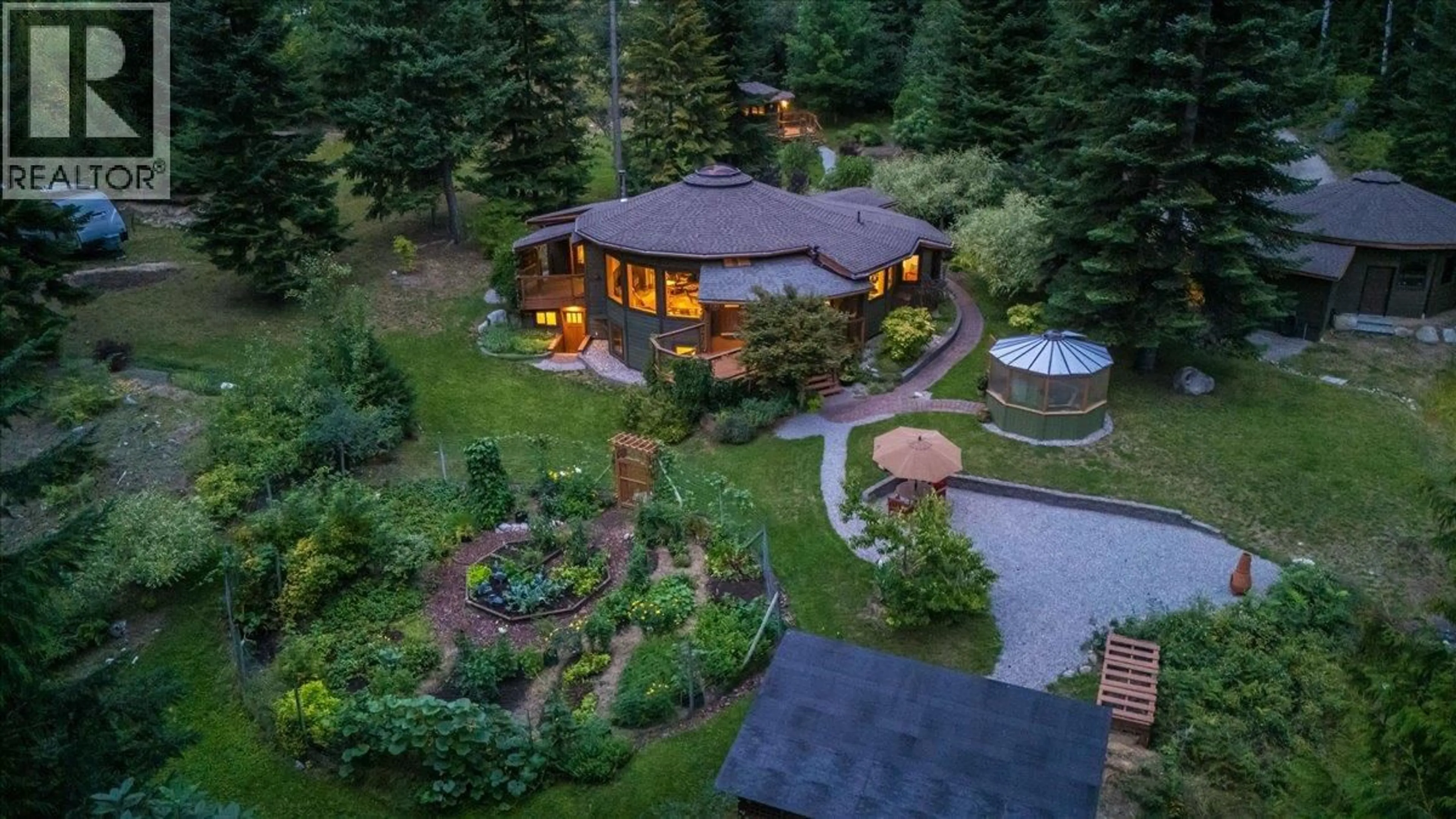 A pic from outside/outdoor area/front of a property/back of a property/a pic from drone, forest/trees view for 3234 HEDDLE ROAD, Nelson British Columbia V1L6M3