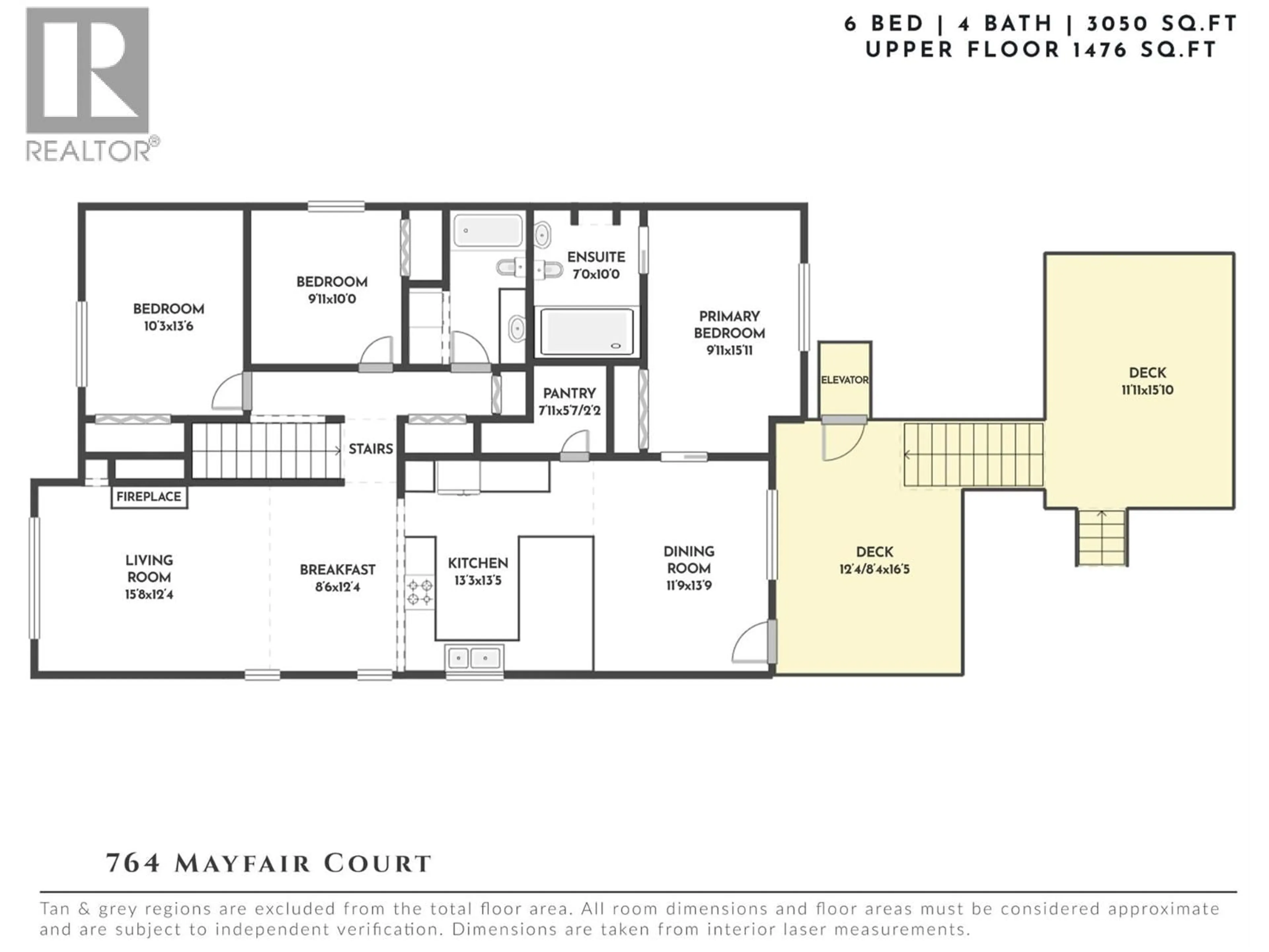 Floor plan for 764 MAYFAIR COURT, Kelowna British Columbia V1X7H7