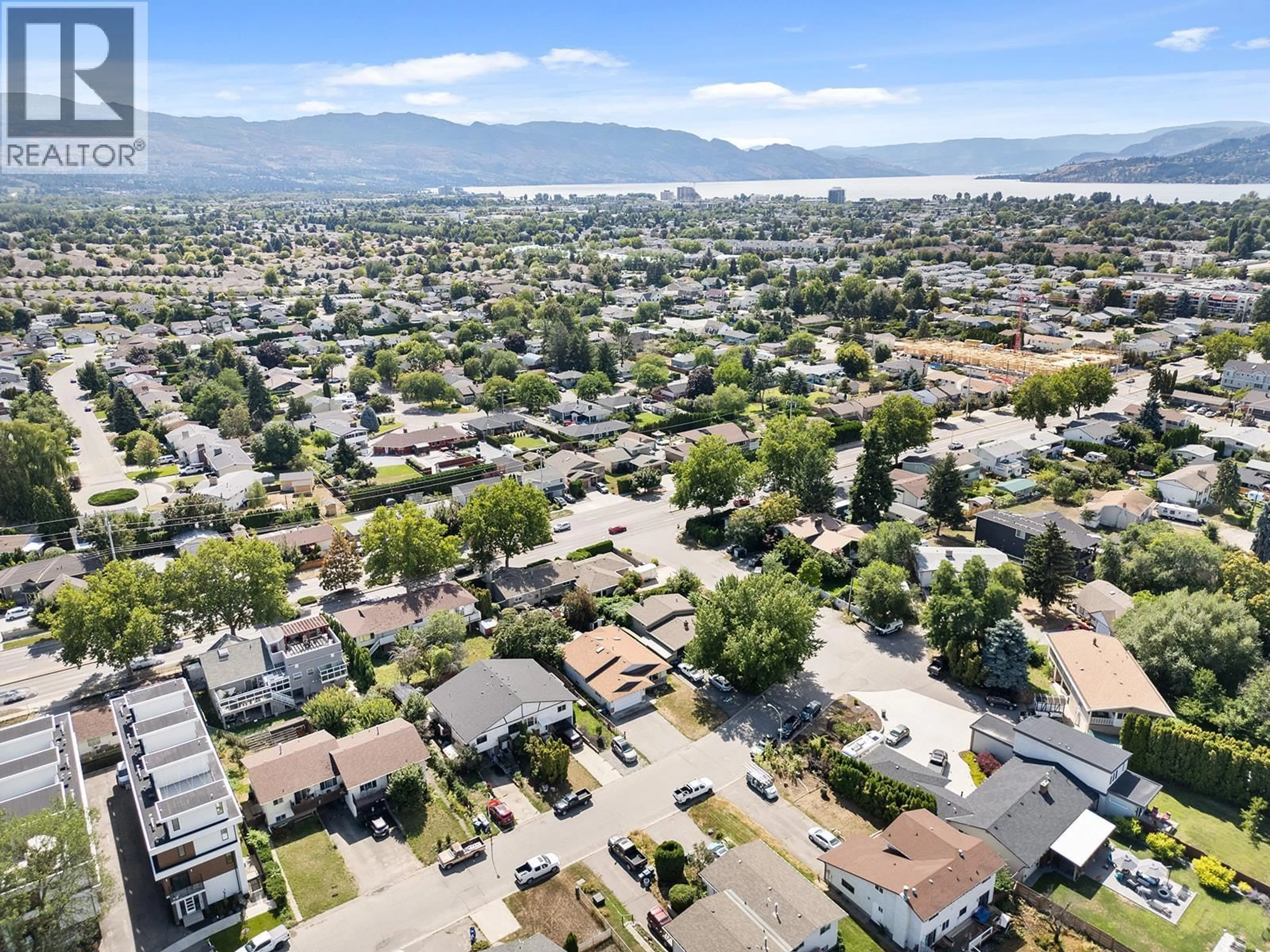 A pic from outside/outdoor area/front of a property/back of a property/a pic from drone, mountain view for 1431 INKAR ROAD, Kelowna British Columbia V1Y8J1