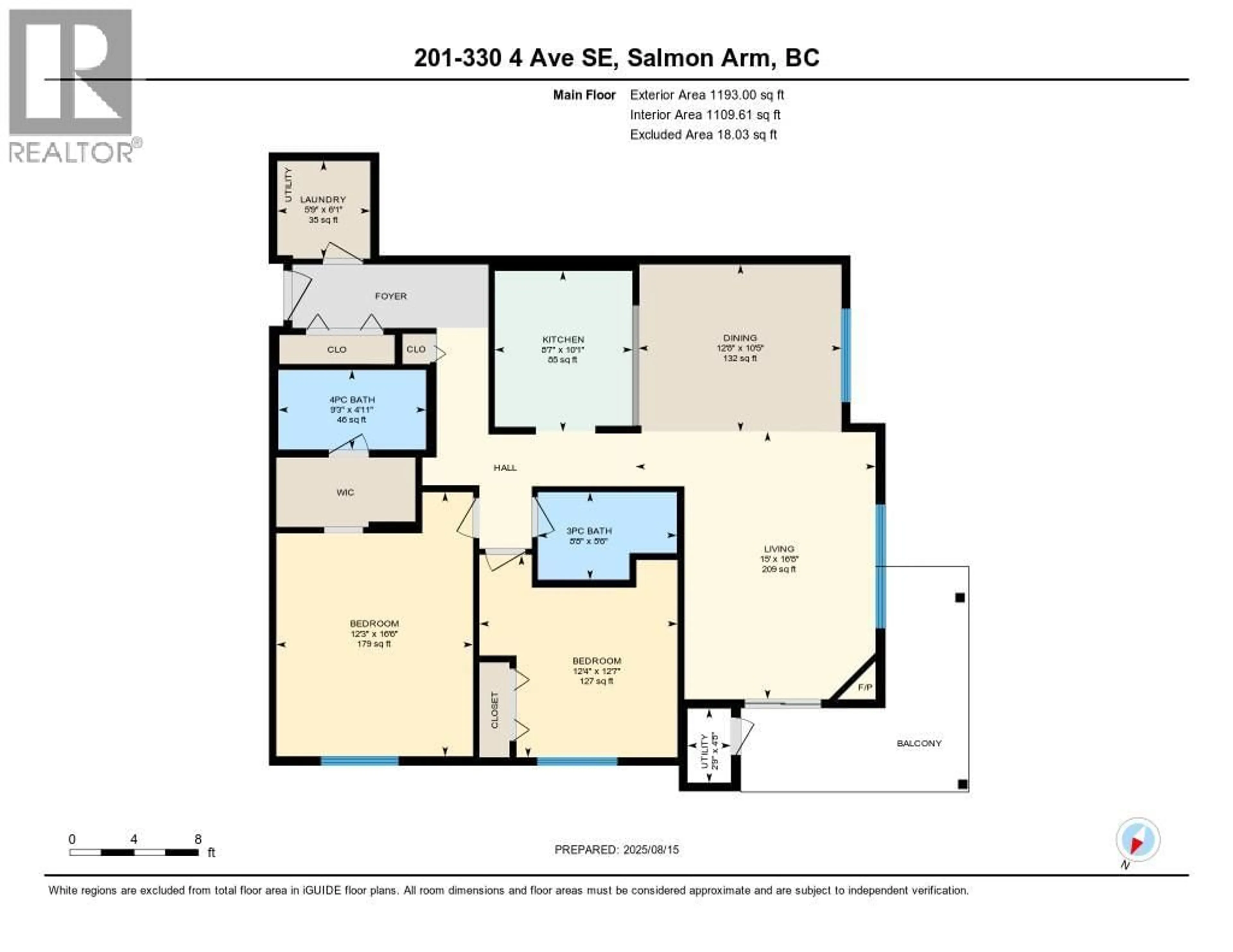 Floor plan for 201 - 330 4 AVENUE SOUTHEAST, Salmon Arm British Columbia V1E4G4