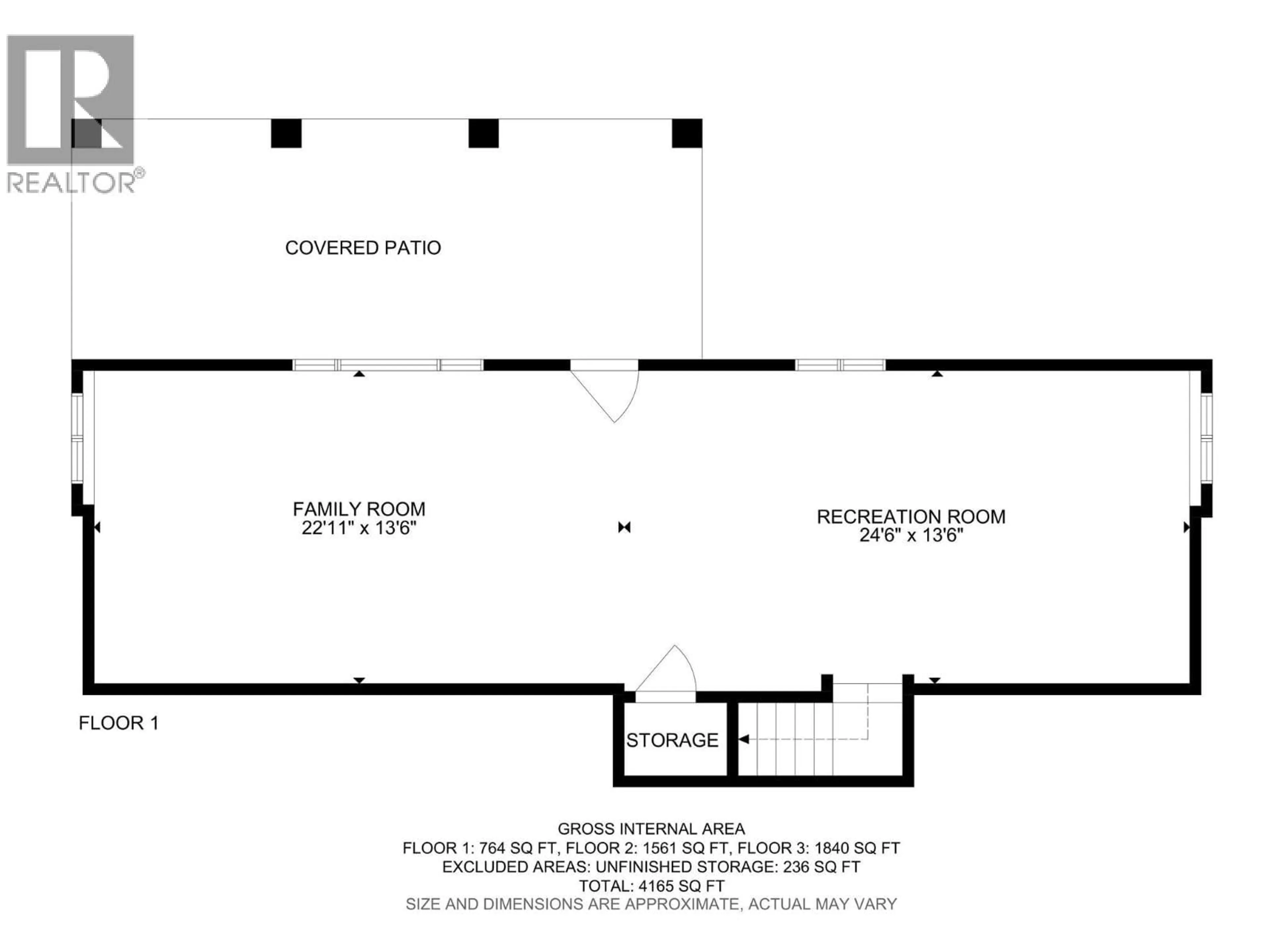 Floor plan for 1000 LONE PINE DRIVE, Kelowna British Columbia V1P1M7