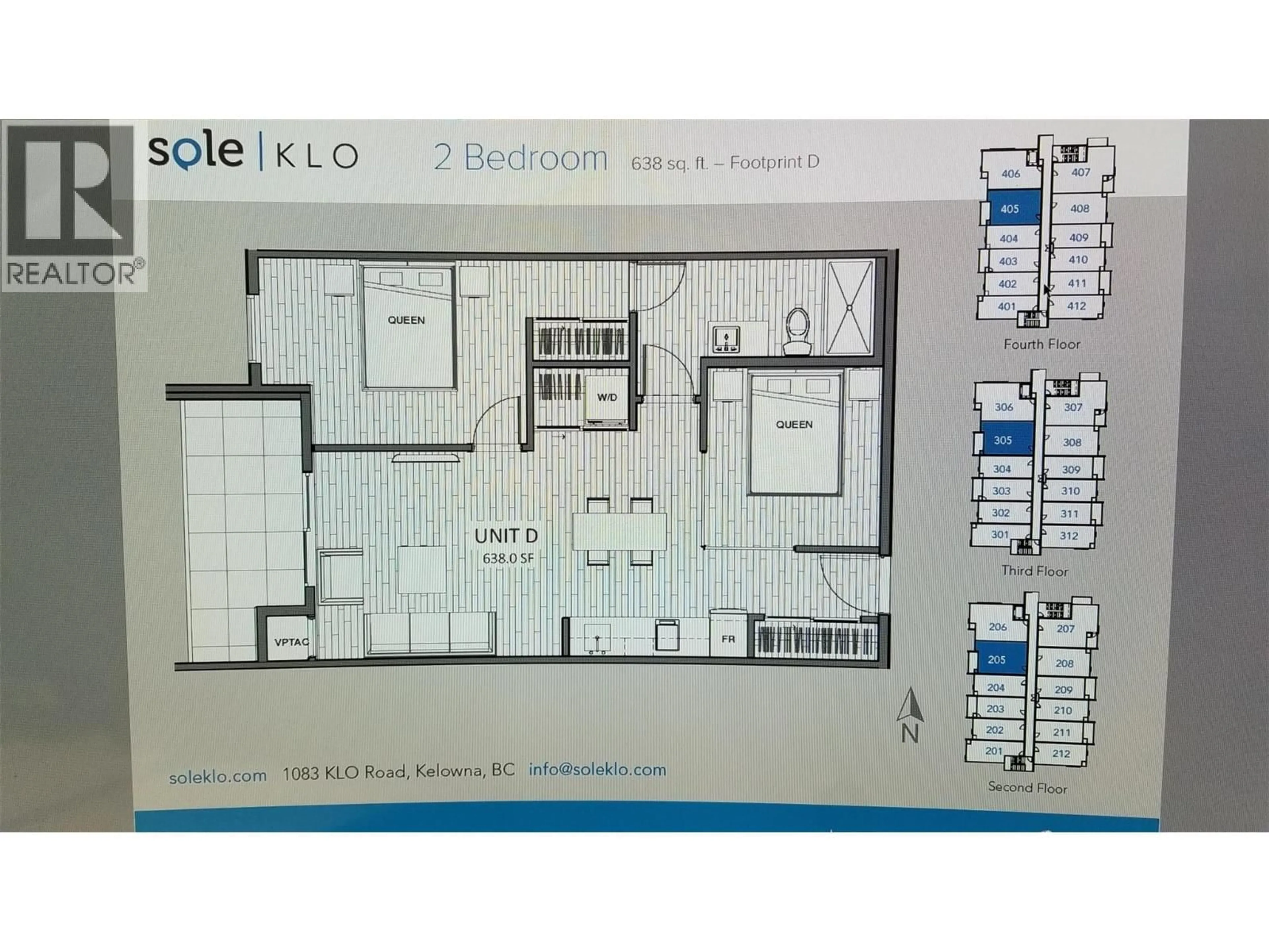 Floor plan for 305 - 1083 KLO ROAD, Kelowna British Columbia V1Y4X6