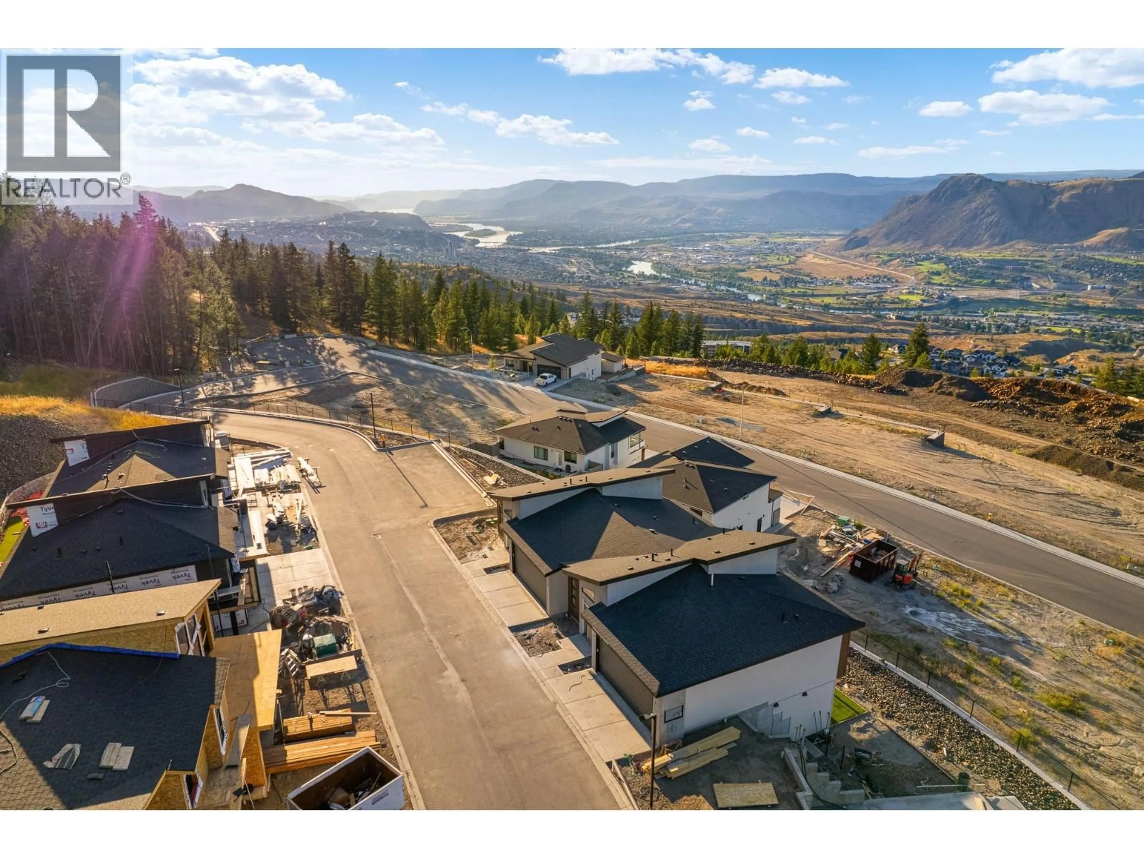 A pic from outside/outdoor area/front of a property/back of a property/a pic from drone, mountain view for 103 - 2400 COLDWATER DRIVE, Kamloops British Columbia V2E0E7