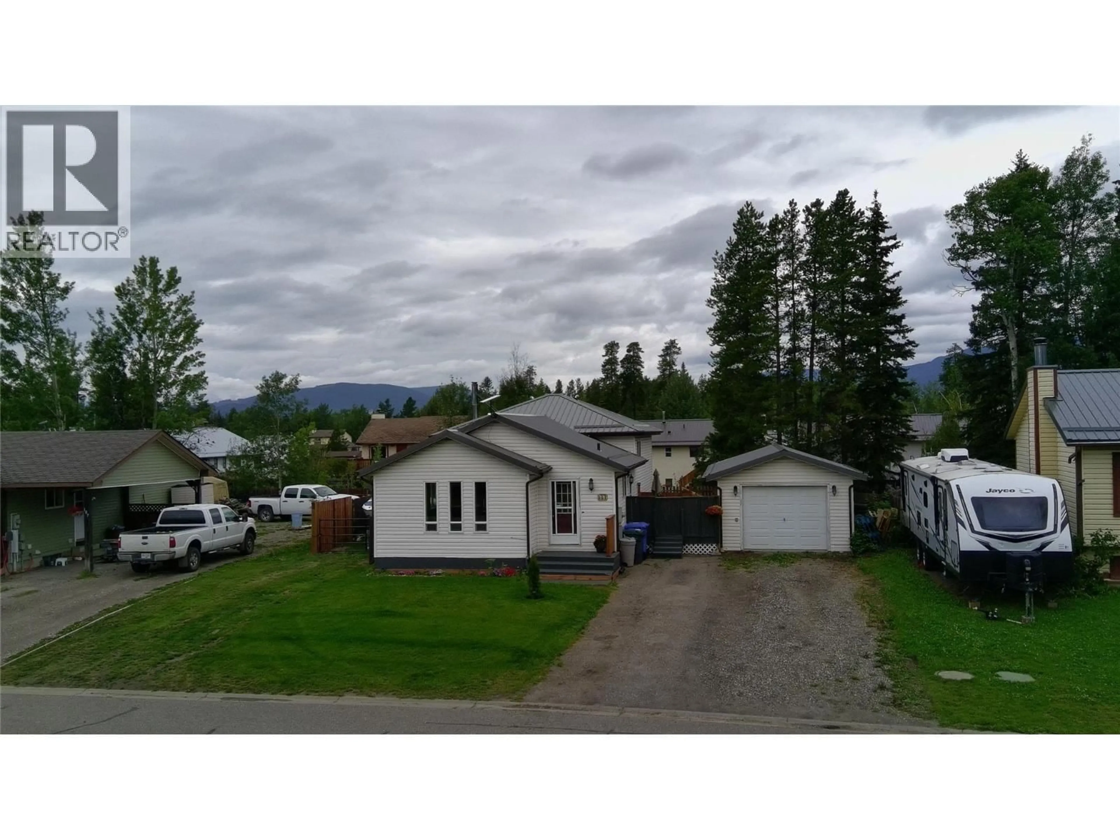 A pic from outside/outdoor area/front of a property/back of a property/a pic from drone, mountain view for 111 BIRCH AVENUE, Tumbler Ridge British Columbia V0C2W0