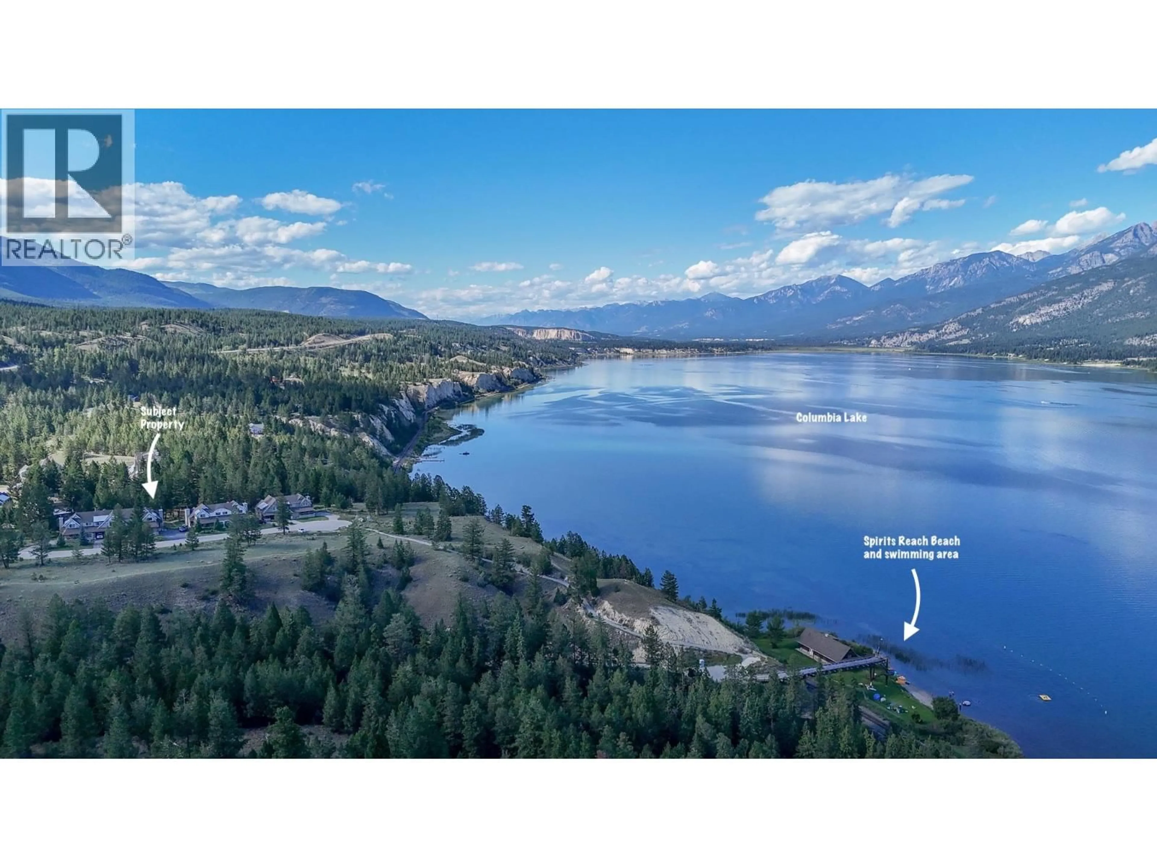 A pic from outside/outdoor area/front of a property/back of a property/a pic from drone, water/lake/river/ocean view for 30 - 6800 COLUMBIA LAKE ROAD, Fairmont Hot Springs British Columbia V0B1L2