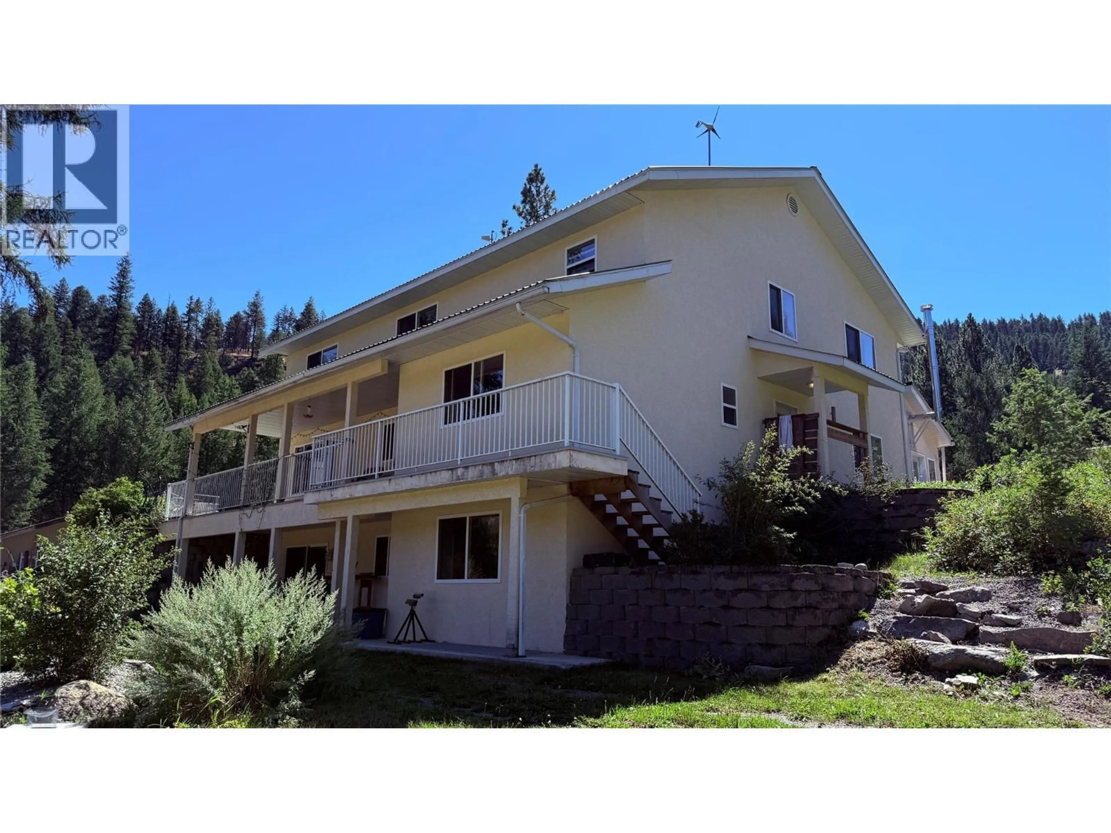 A pic from outside/outdoor area/front of a property/back of a property/a pic from drone, unknown for 3300 MYERS CREEK ROAD, Midway British Columbia V0H1M0