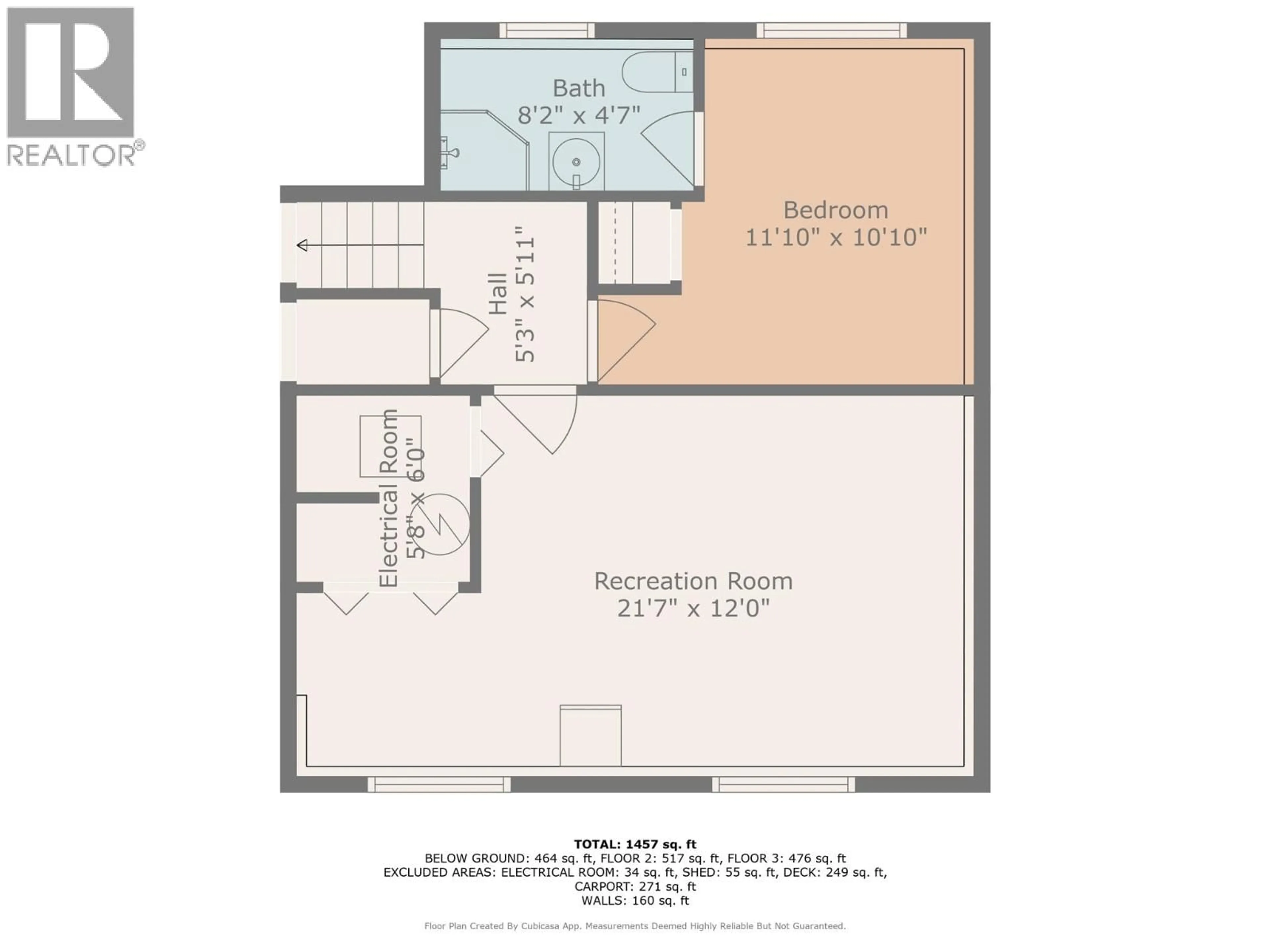 Floor plan for 1365 PASADENA ROAD, Kelowna British Columbia V1X4P7