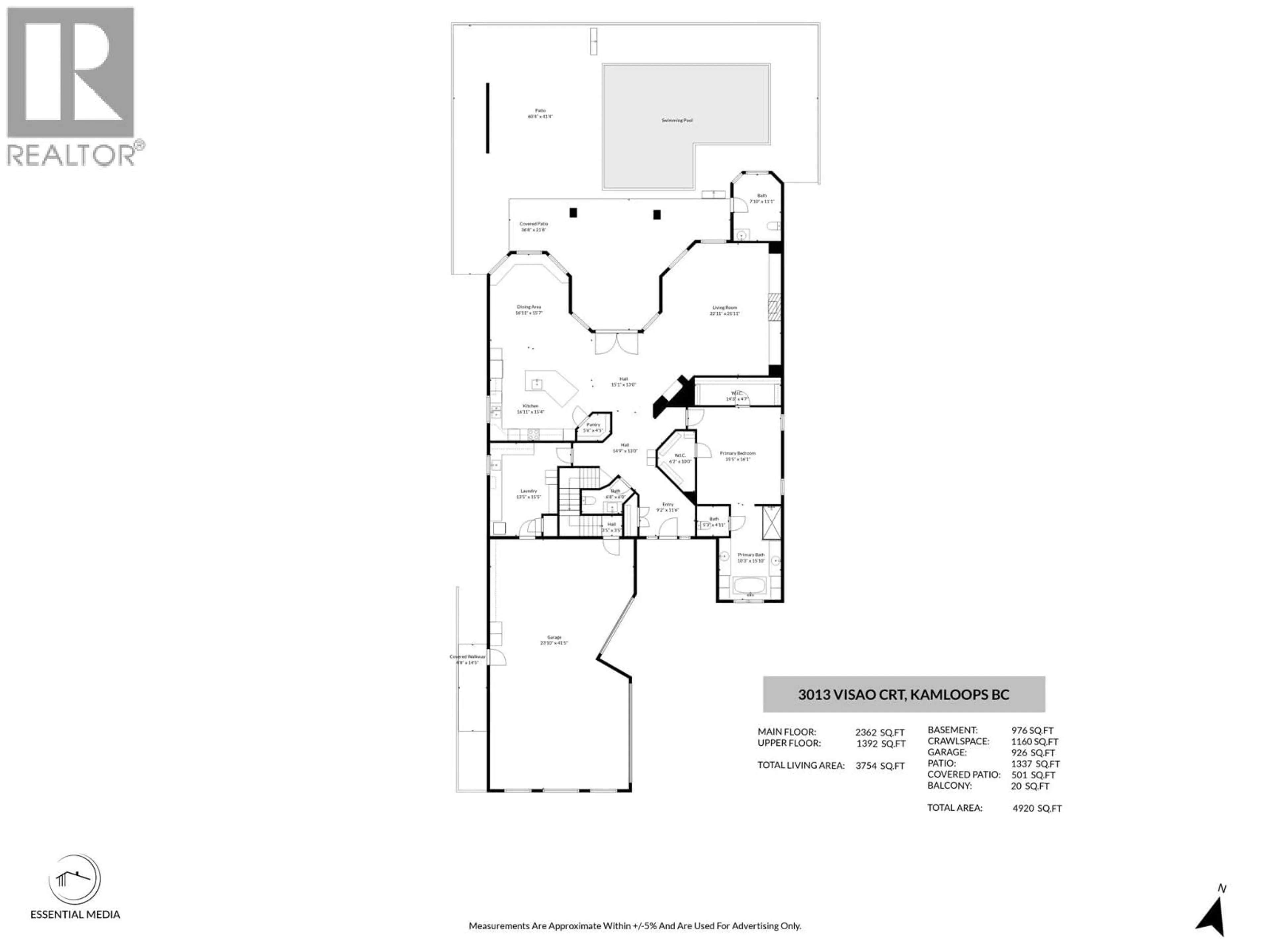 Floor plan for 3013 VISAO COURT, Kamloops British Columbia V2H0C6