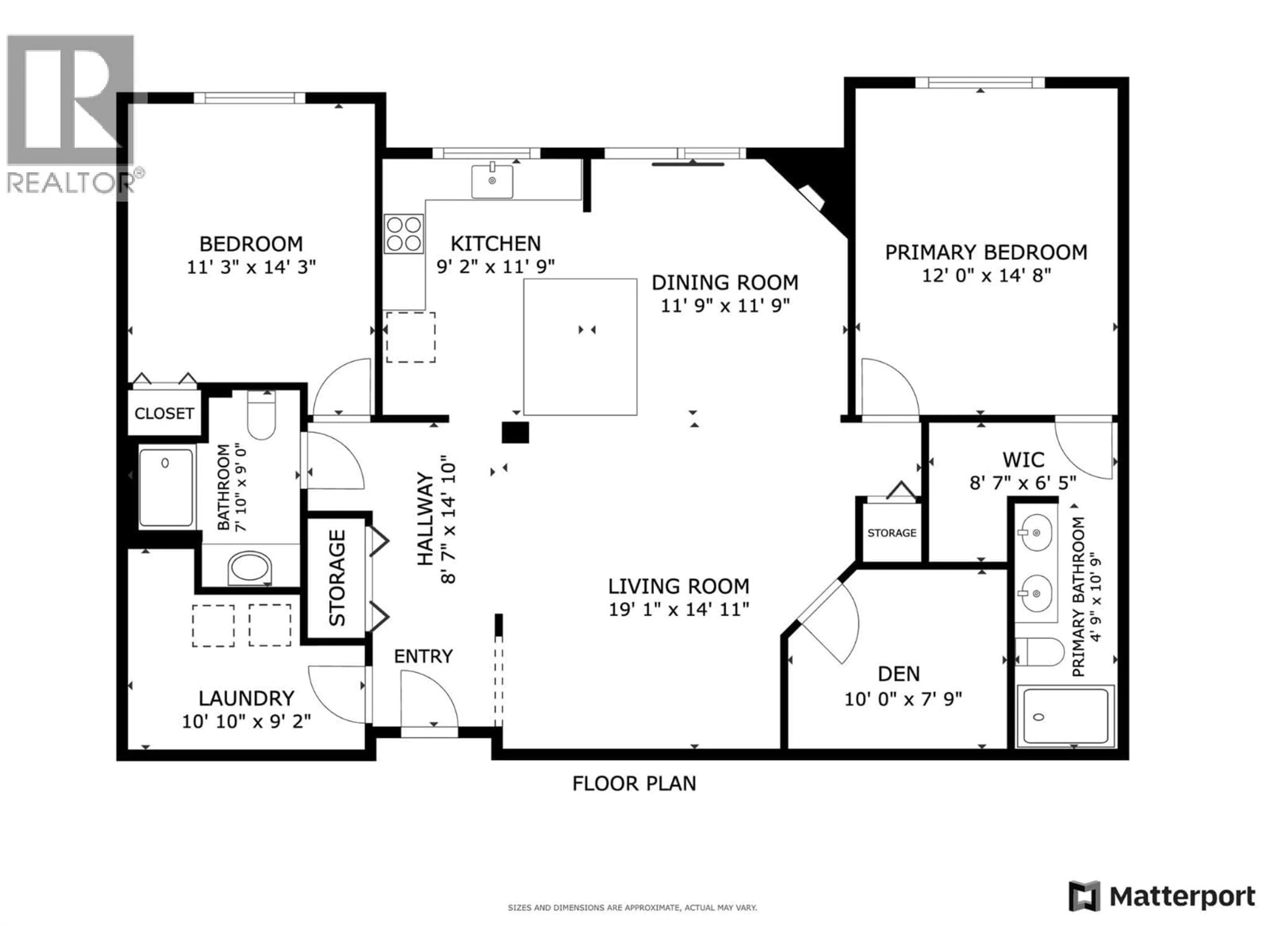 Floor plan for 104 - 1966 DURNIN ROAD, Kelowna British Columbia V1X7Z2
