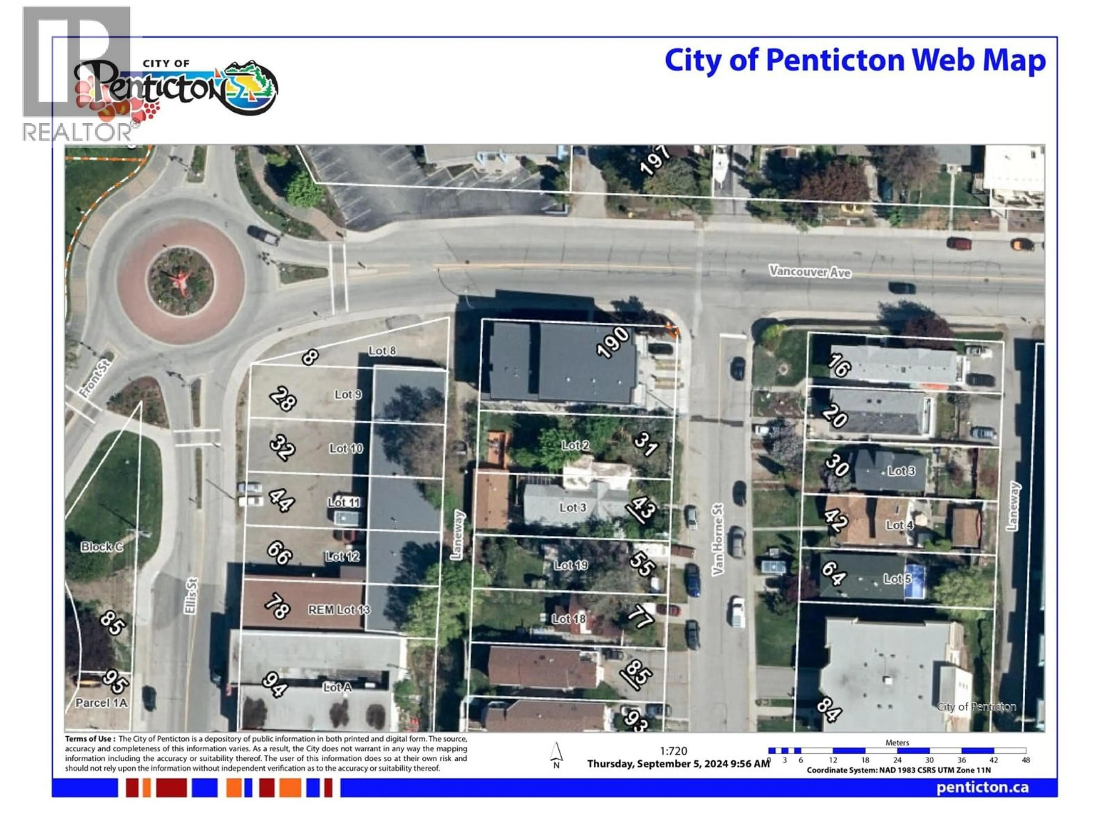 Picture of a map for 43 VAN HORNE STREET, Penticton British Columbia V2A4J9