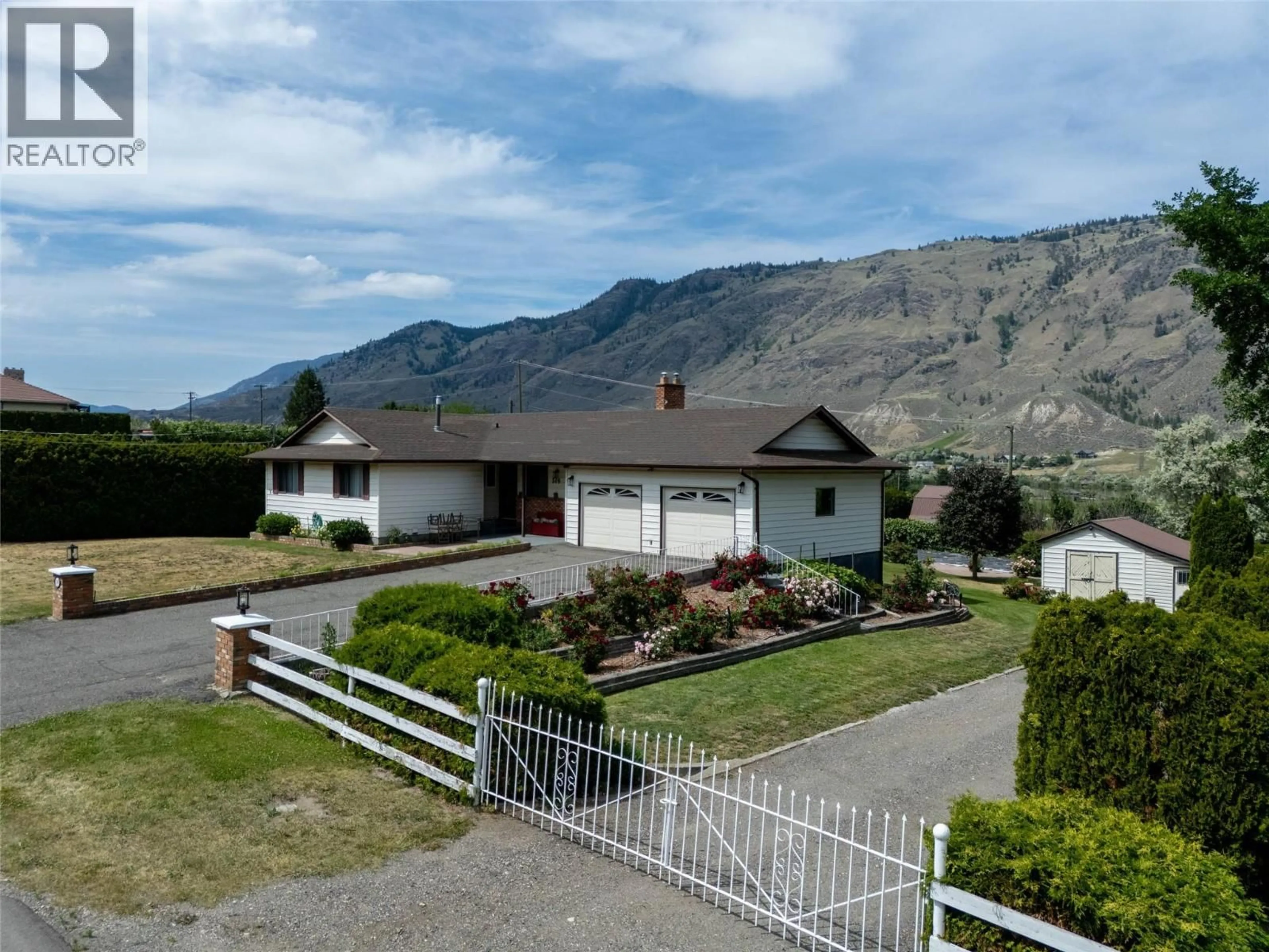 A pic from outside/outdoor area/front of a property/back of a property/a pic from drone, mountain view for 509 DURANGO DRIVE, Kamloops British Columbia V2C6Y5
