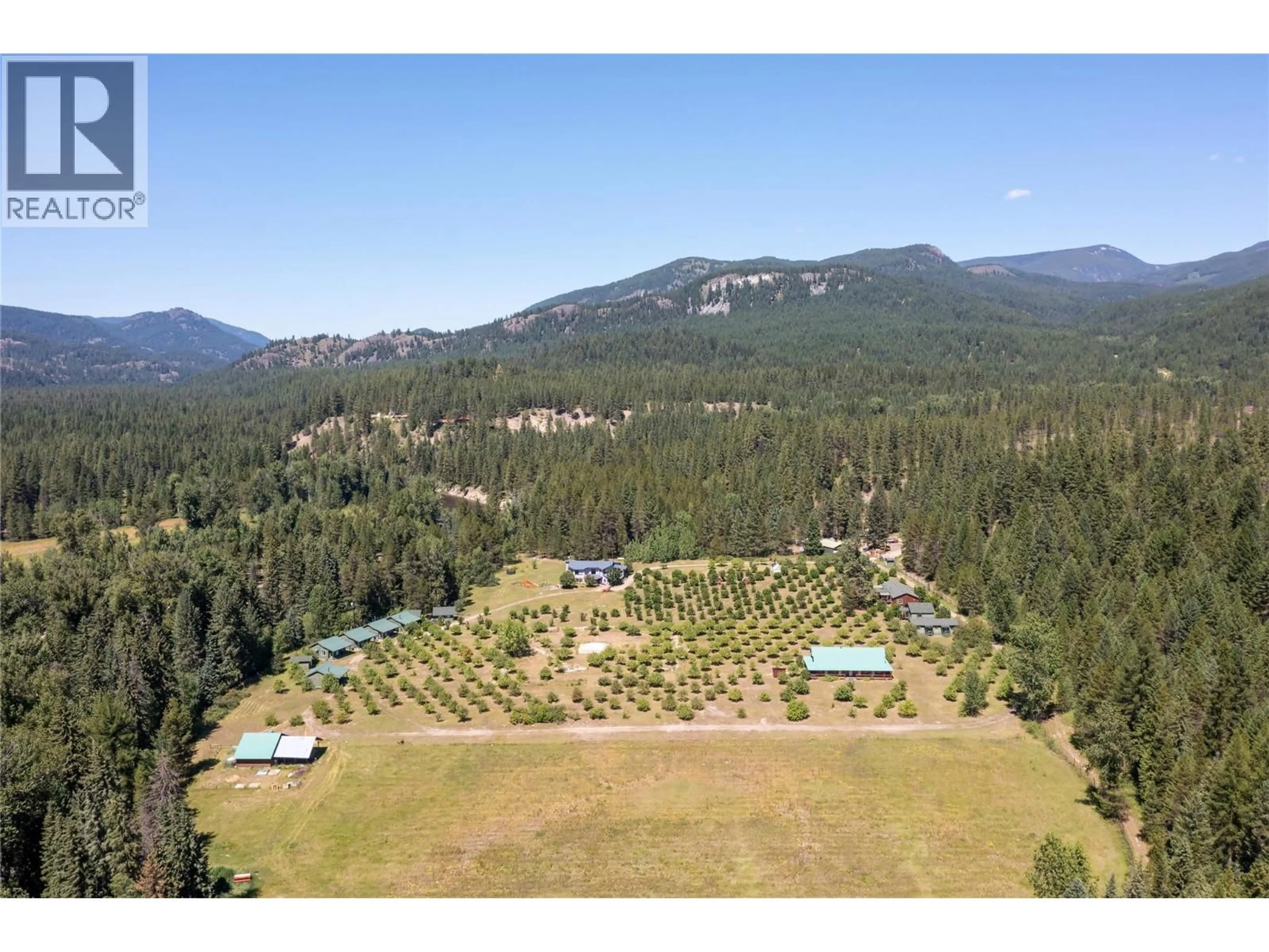 A pic from outside/outdoor area/front of a property/back of a property/a pic from drone, mountain view for 6055 KETTLE RIVER FOREST SERVICE ROAD EAST, Westbridge British Columbia V0H1Y0