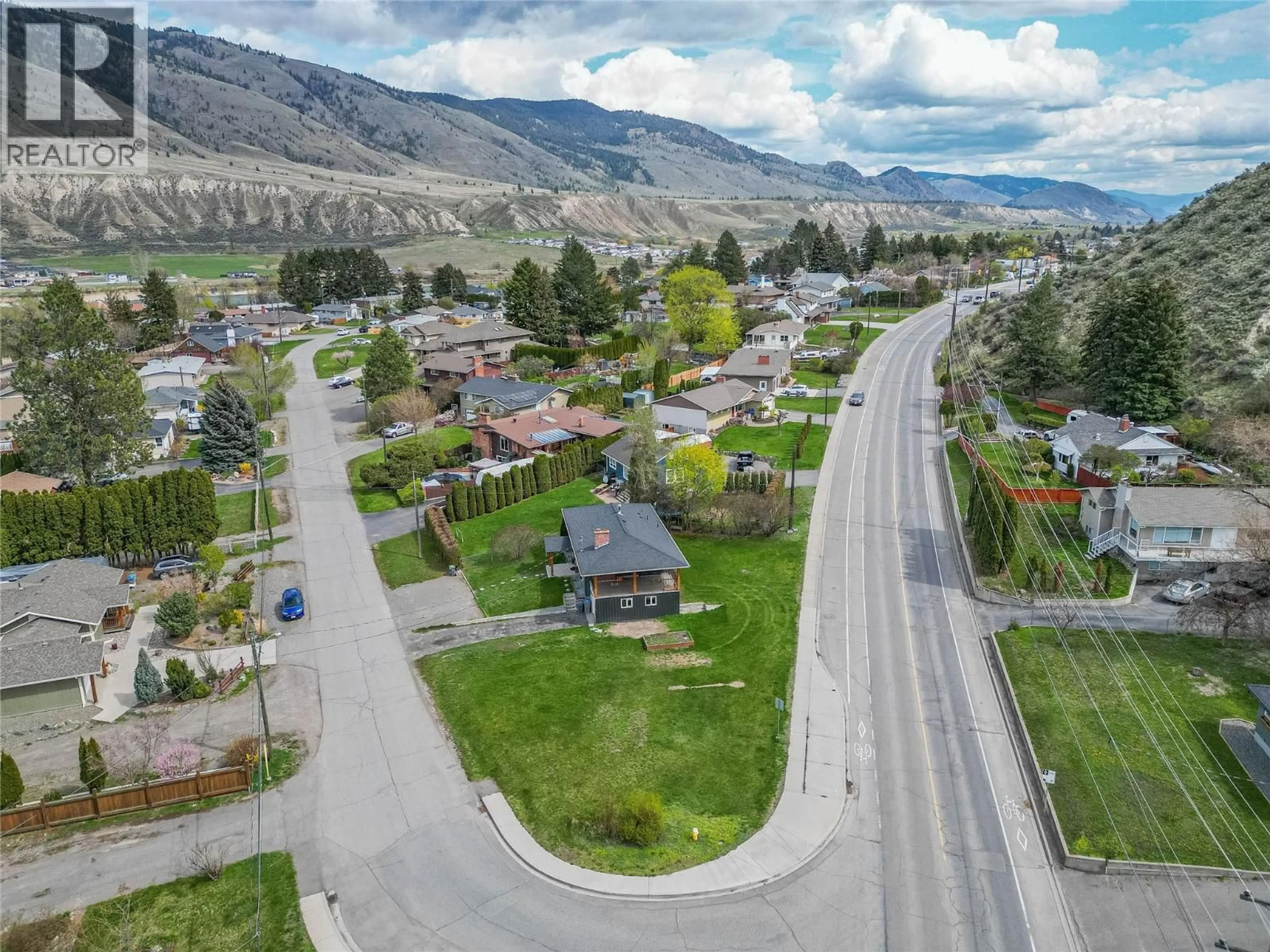 A pic from outside/outdoor area/front of a property/back of a property/a pic from drone, mountain view for 2125 CRESCENT DRIVE, Kamloops British Columbia V2C4J5