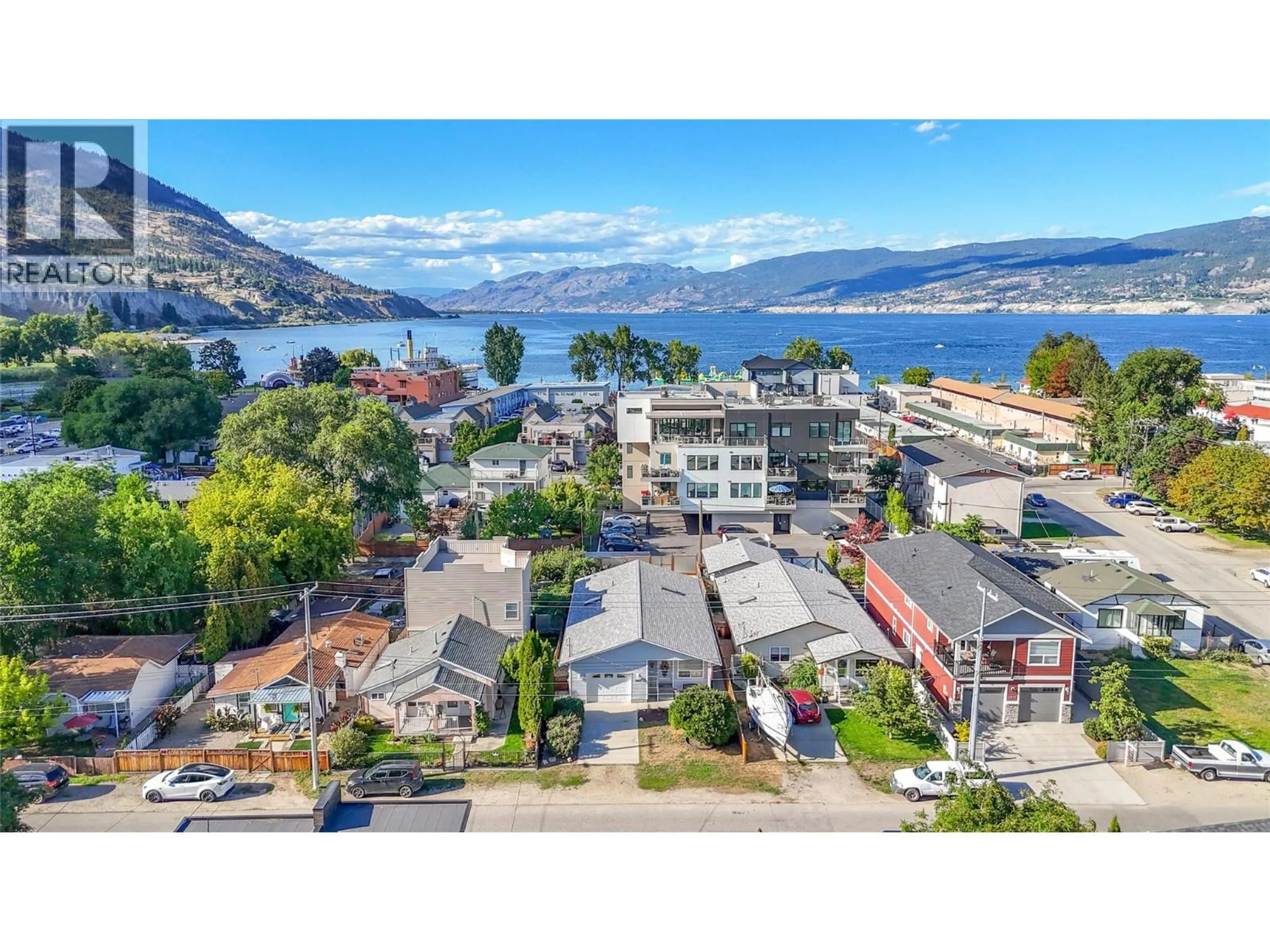 A pic from outside/outdoor area/front of a property/back of a property/a pic from drone, water/lake/river/ocean view for 1027 DYNES AVENUE, Penticton British Columbia V2A1E9