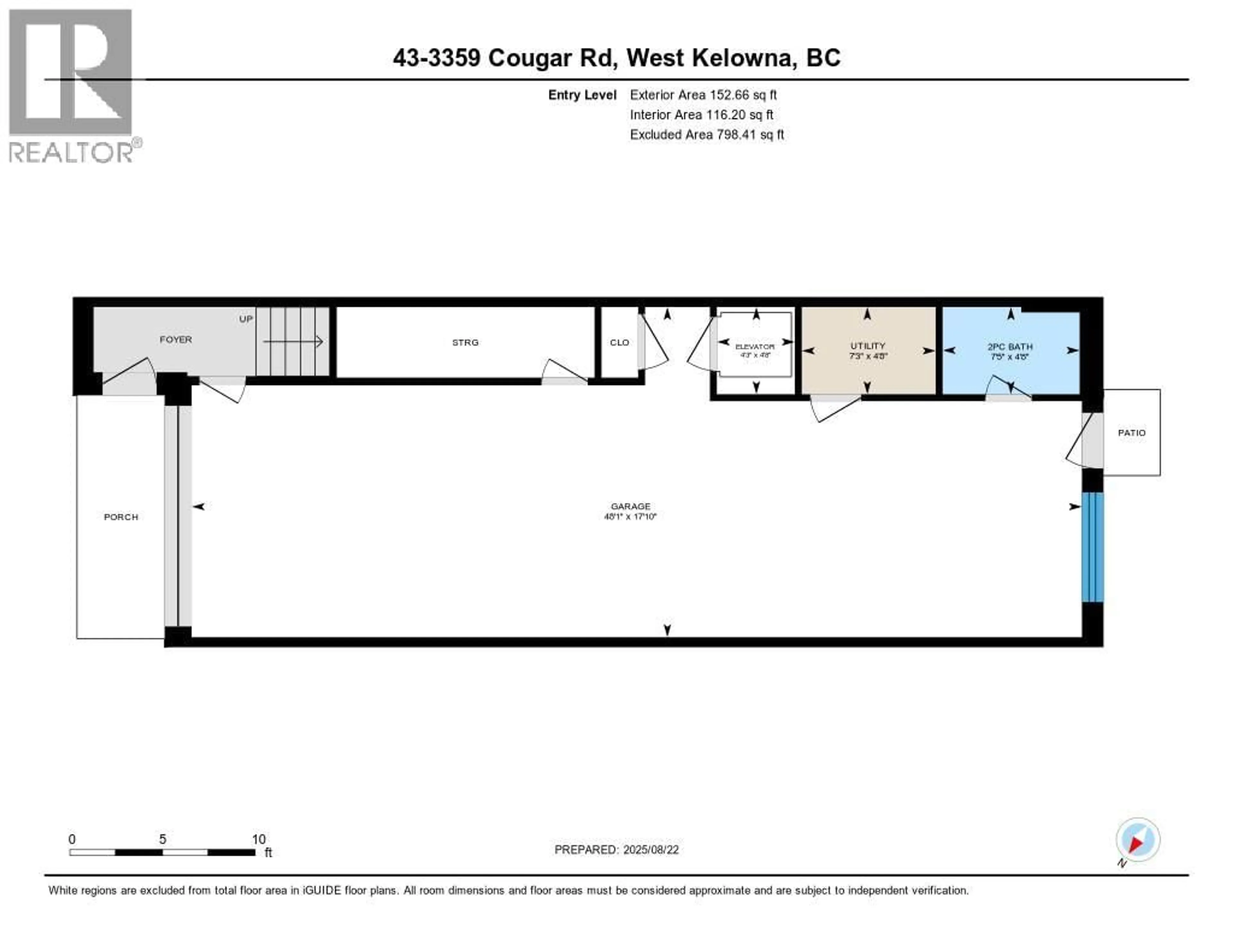 Floor plan for 43 - 3359 COUGAR ROAD, West Kelowna British Columbia V4T3G1