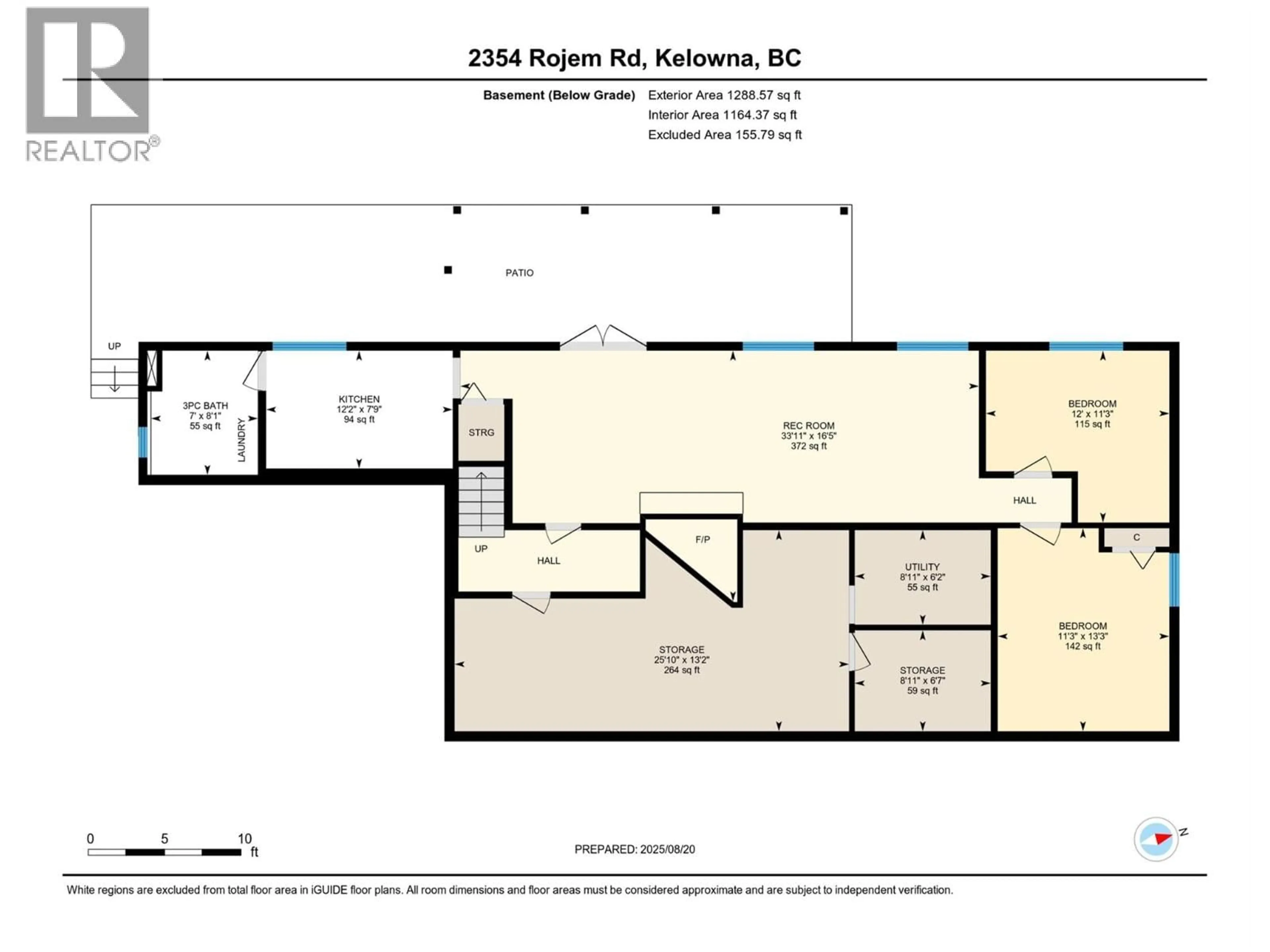 Floor plan for 2354 ROJEM ROAD, Kelowna British Columbia V1Y7P9