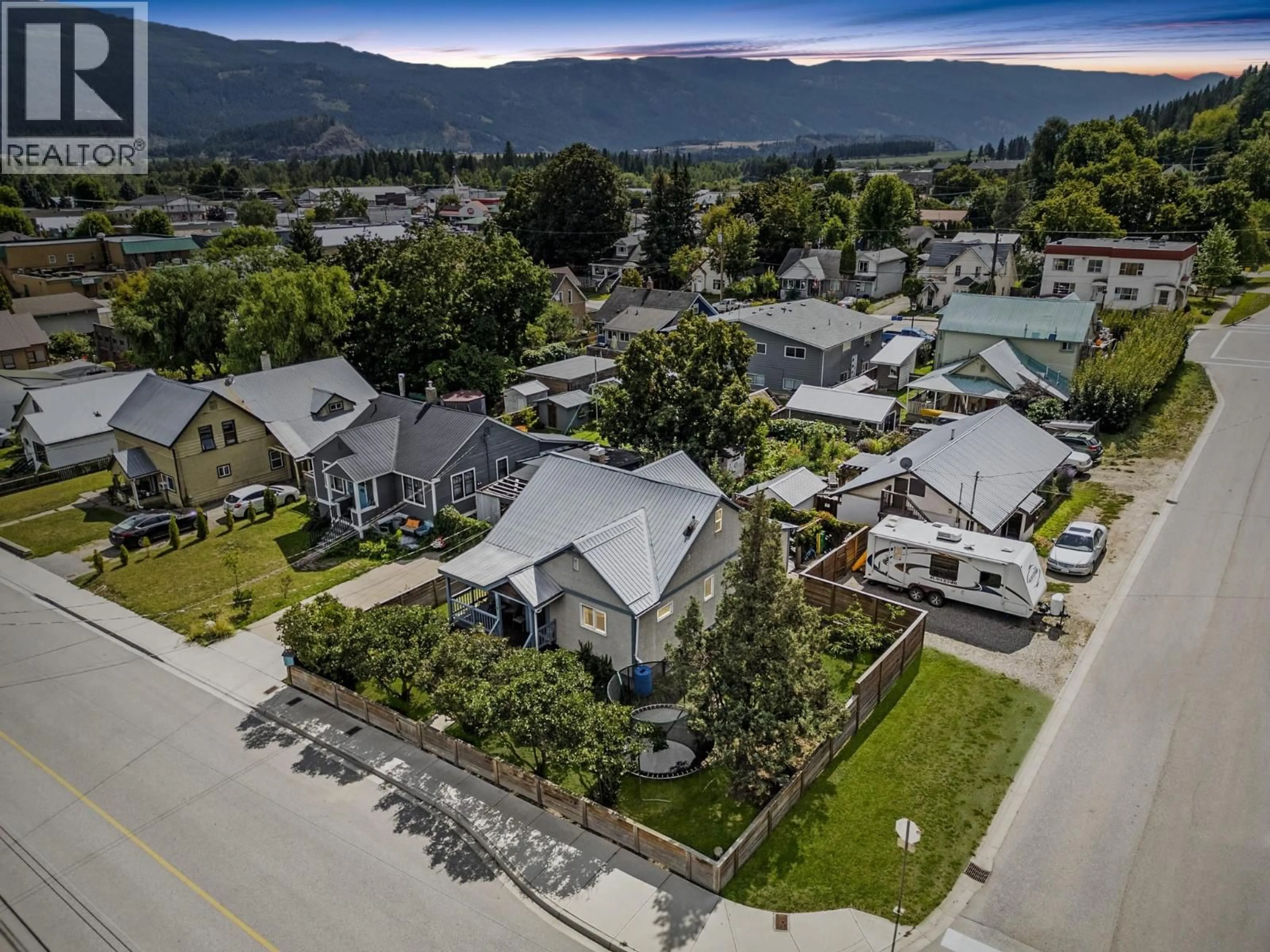 A pic from outside/outdoor area/front of a property/back of a property/a pic from drone, mountain view for 728 MILL AVENUE, Enderby British Columbia V0E1V0