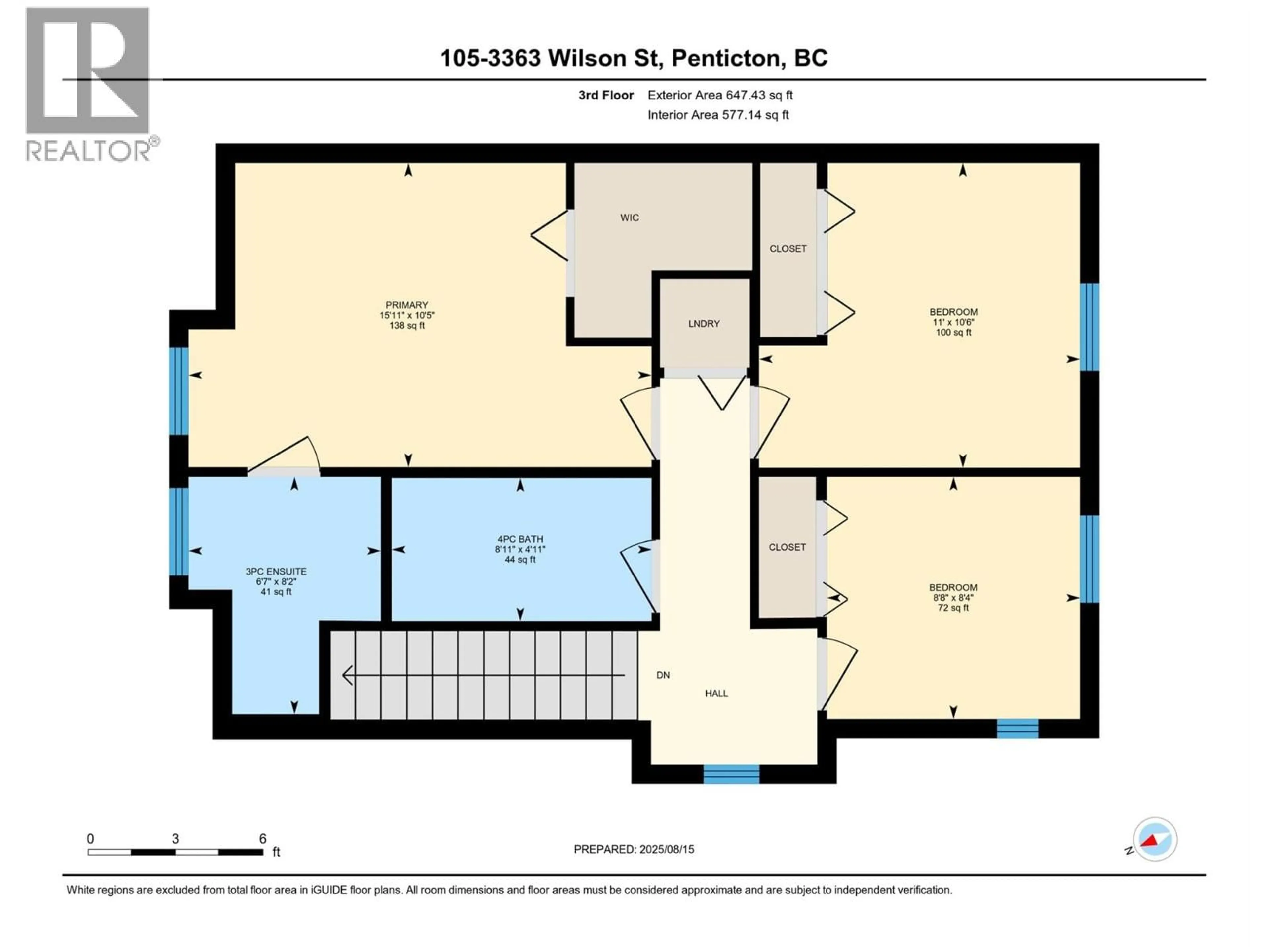 Floor plan for 105 - 3363 WILSON STREET, Penticton British Columbia V2A9G7