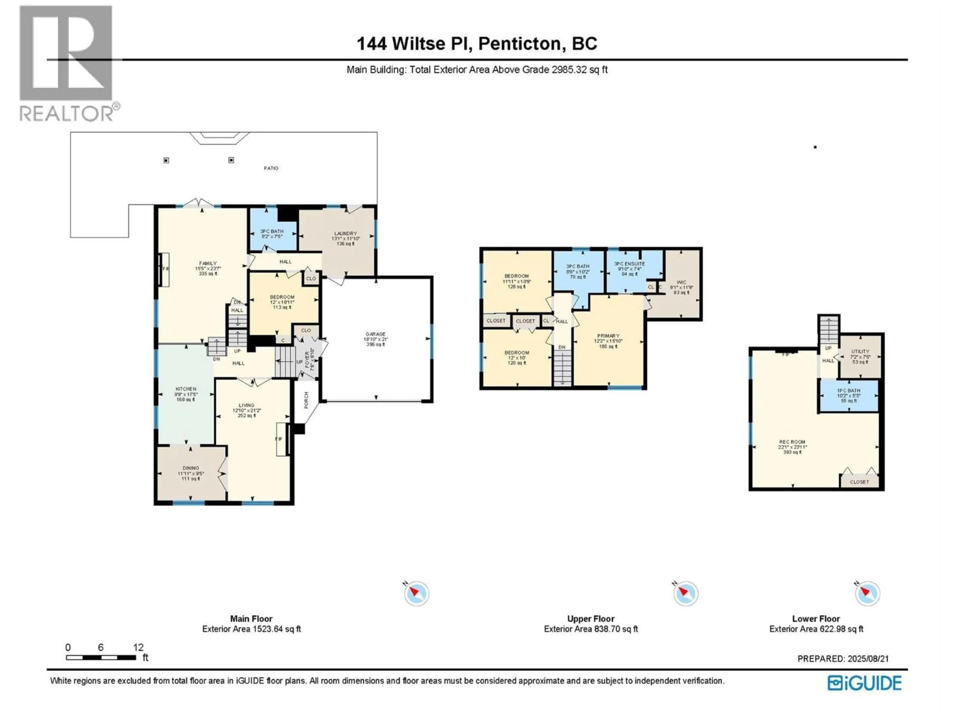Floor plan for 144 WILTSE PLACE, Penticton British Columbia V2A7V6