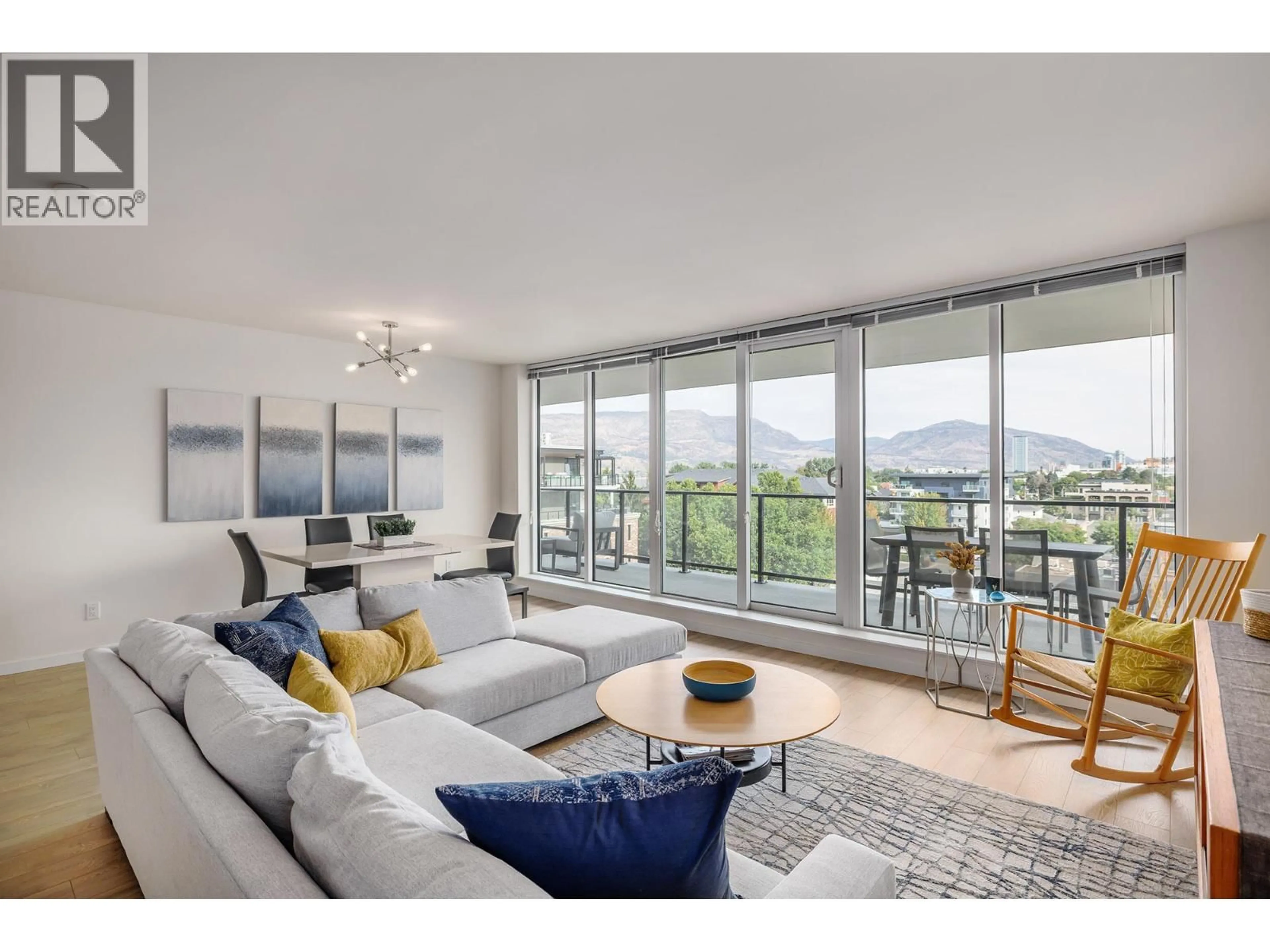 Living room with furniture, unknown for 607 - 485 GROVES AVENUE, Kelowna British Columbia V1Y0C1