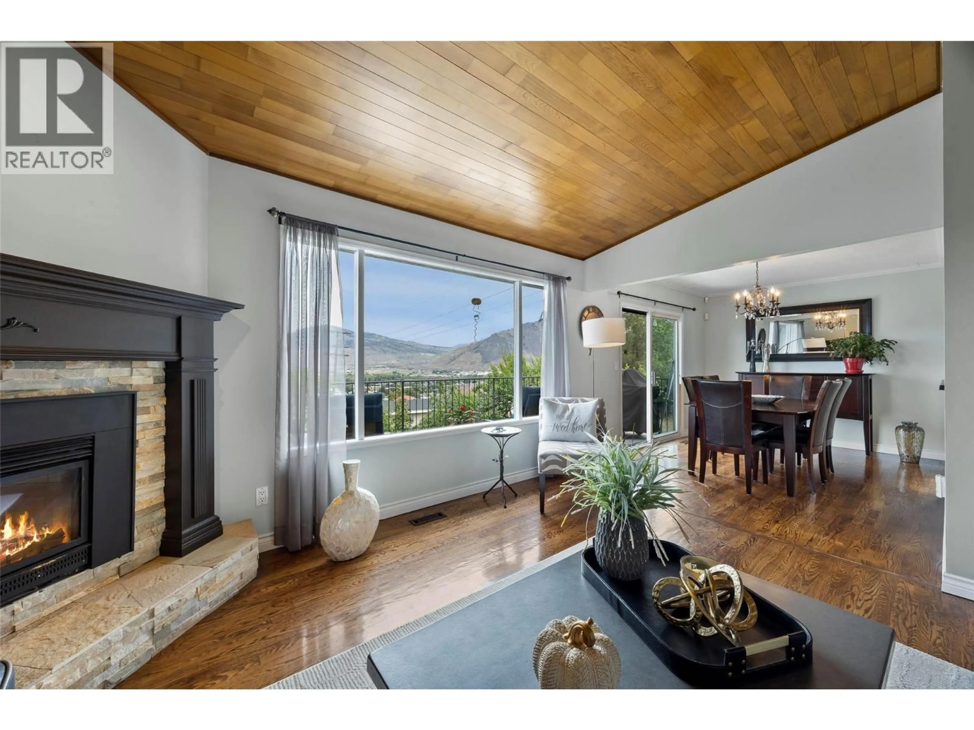 Living room with furniture, wood/laminate floor for 770 SEQUOIA PLACE, Kamloops British Columbia V2C5W2