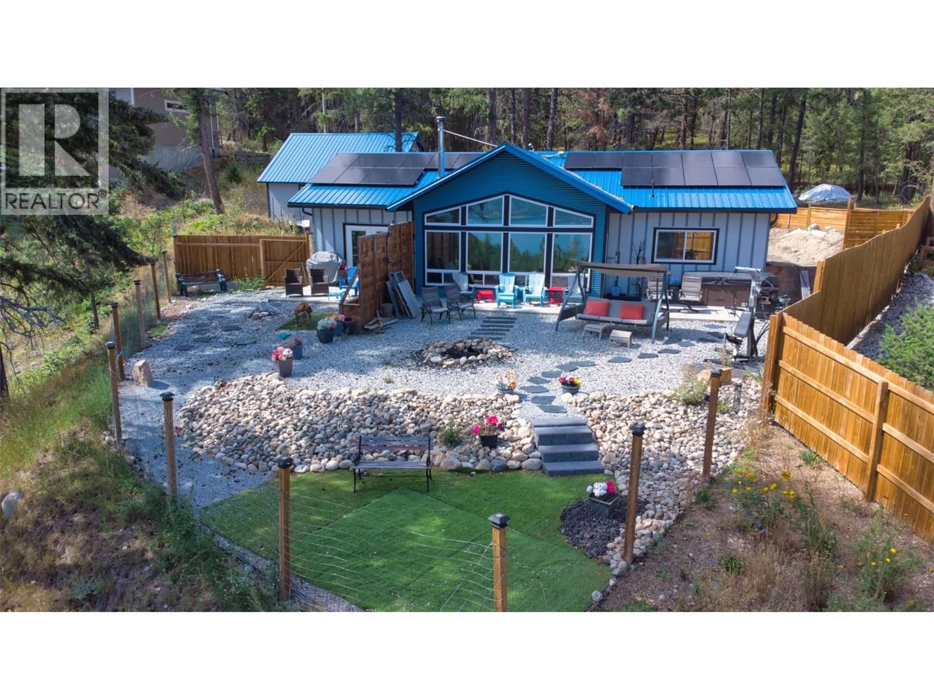A pic from outside/outdoor area/front of a property/back of a property/a pic from drone, unknown for 10795 WESTSHORE ROAD, Vernon British Columbia V1H2C3