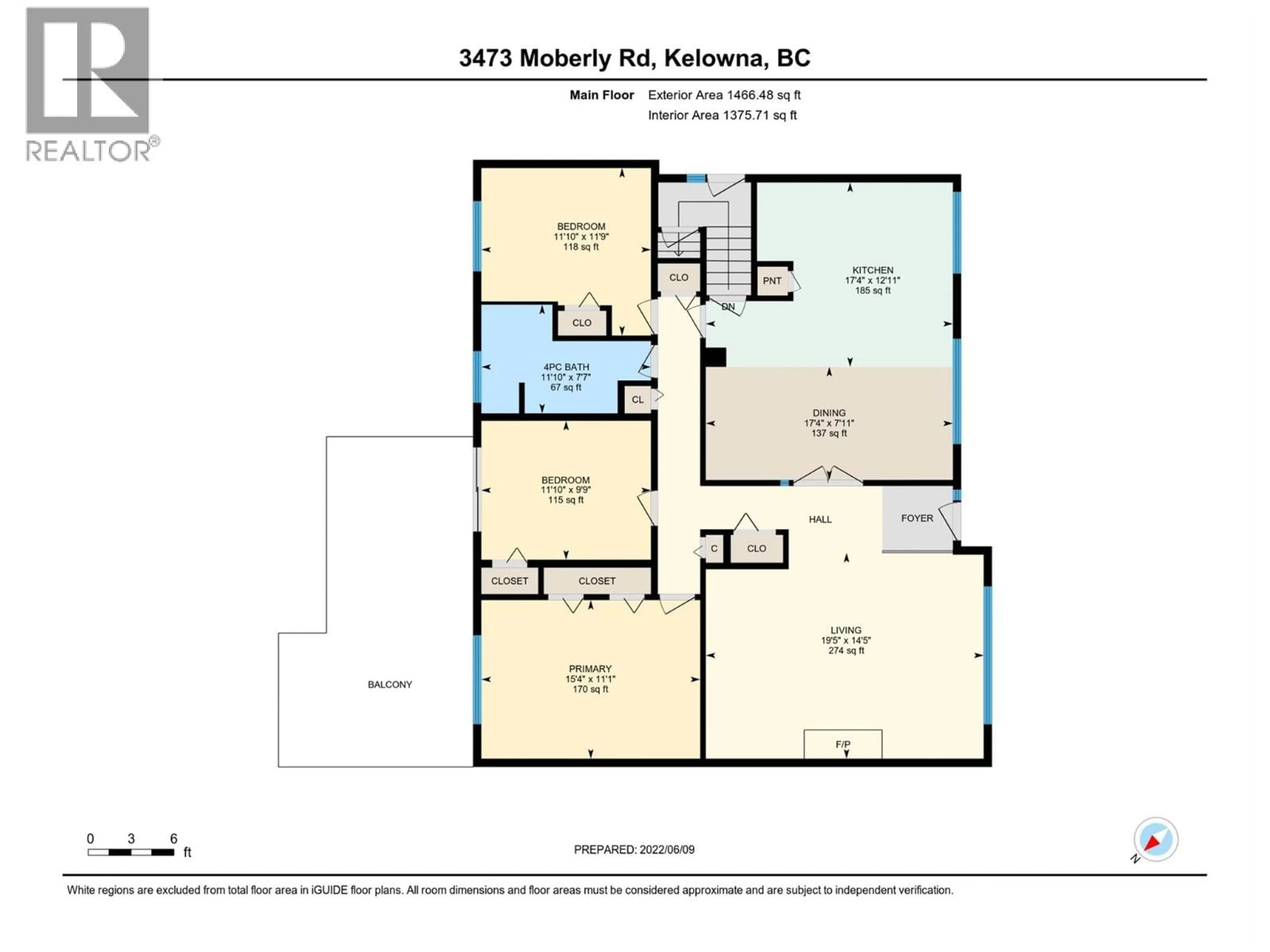 Floor plan for 3473 MOBERLY ROAD, Kelowna British Columbia V1W3H9