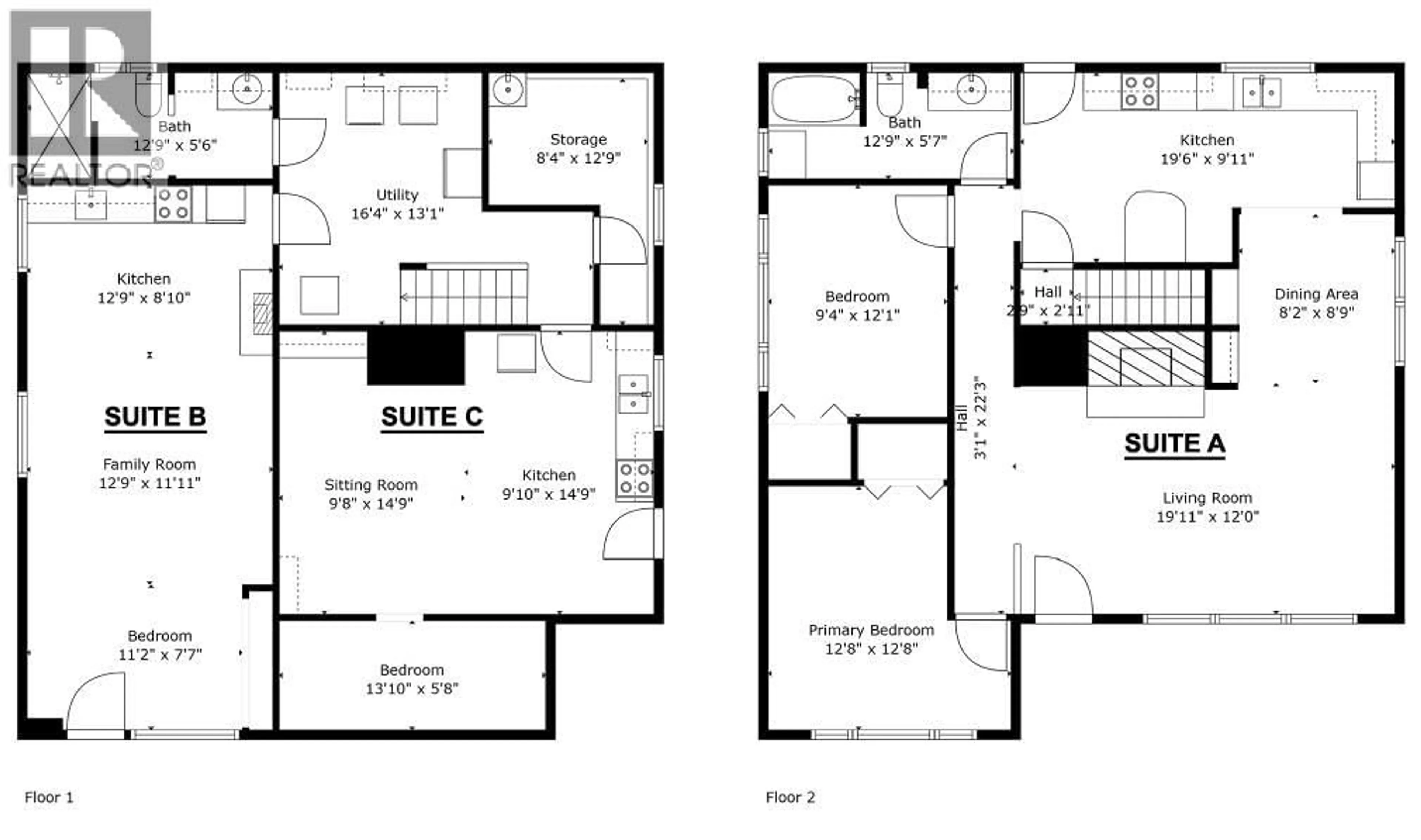 Floor plan for 727 DOUGLAS STREET, Kamloops British Columbia V2C3C7