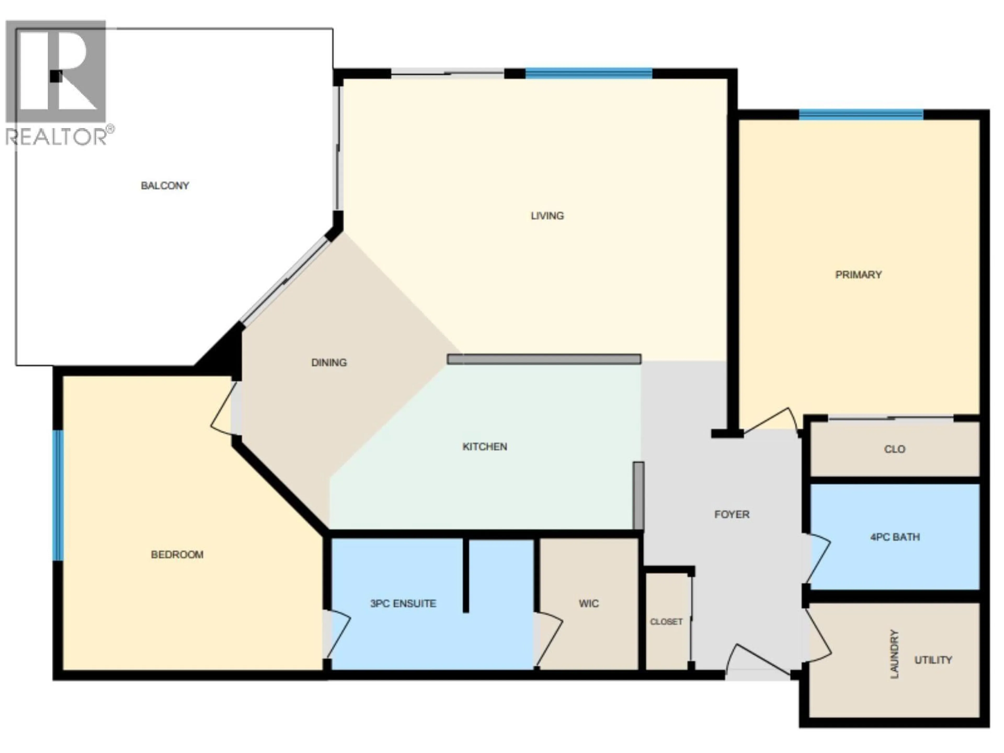 Floor plan for 205 - 2011 AGASSIZ ROAD, Kelowna British Columbia V1Y9Z8