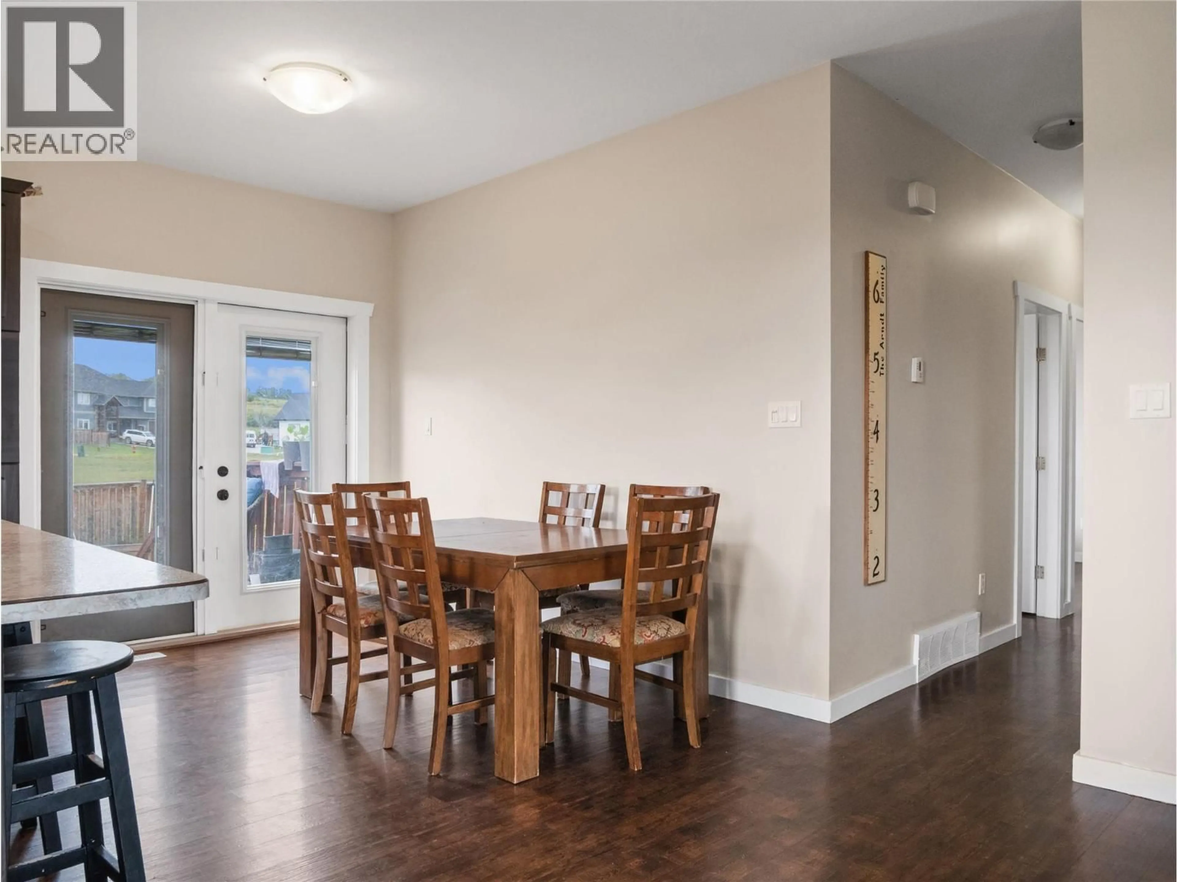 Dining room, wood/laminate floor for 4830 ELEVATOR ROAD, Pouce Coupe British Columbia V0C2C0