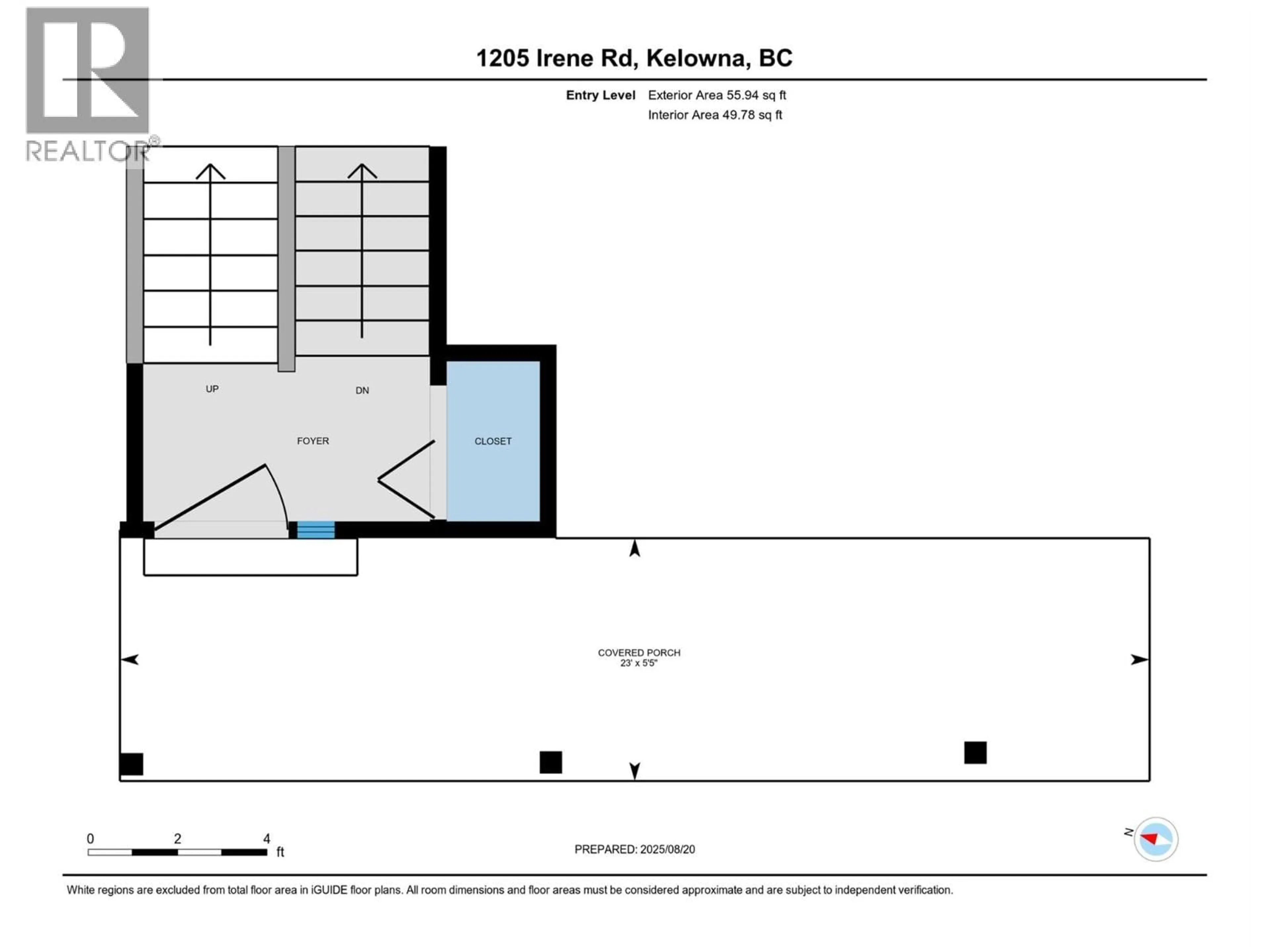 Floor plan for 1205 IRENE ROAD, Kelowna British Columbia V1X4X8